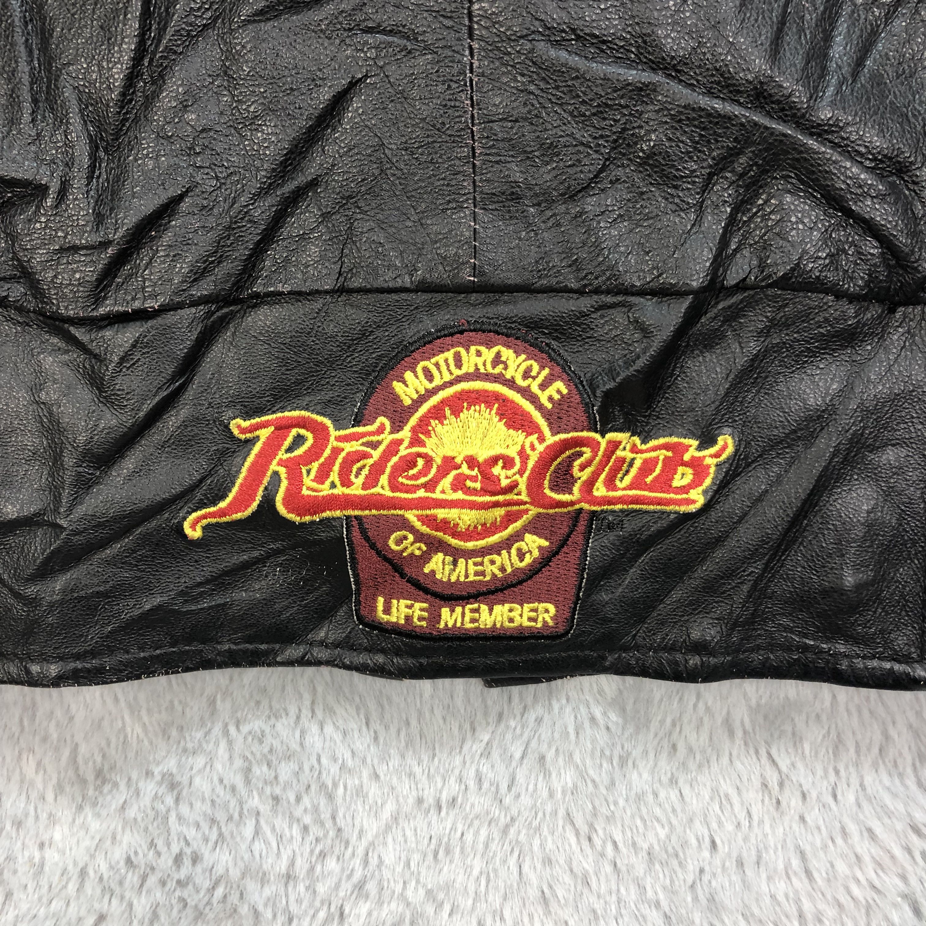 Vintage MOTORCYCLE RIDERS CLUB OF AMERICA LEATHER JACKET #5407-188 Size US L / EU 52-54 / 3 - 13 Thumbnail