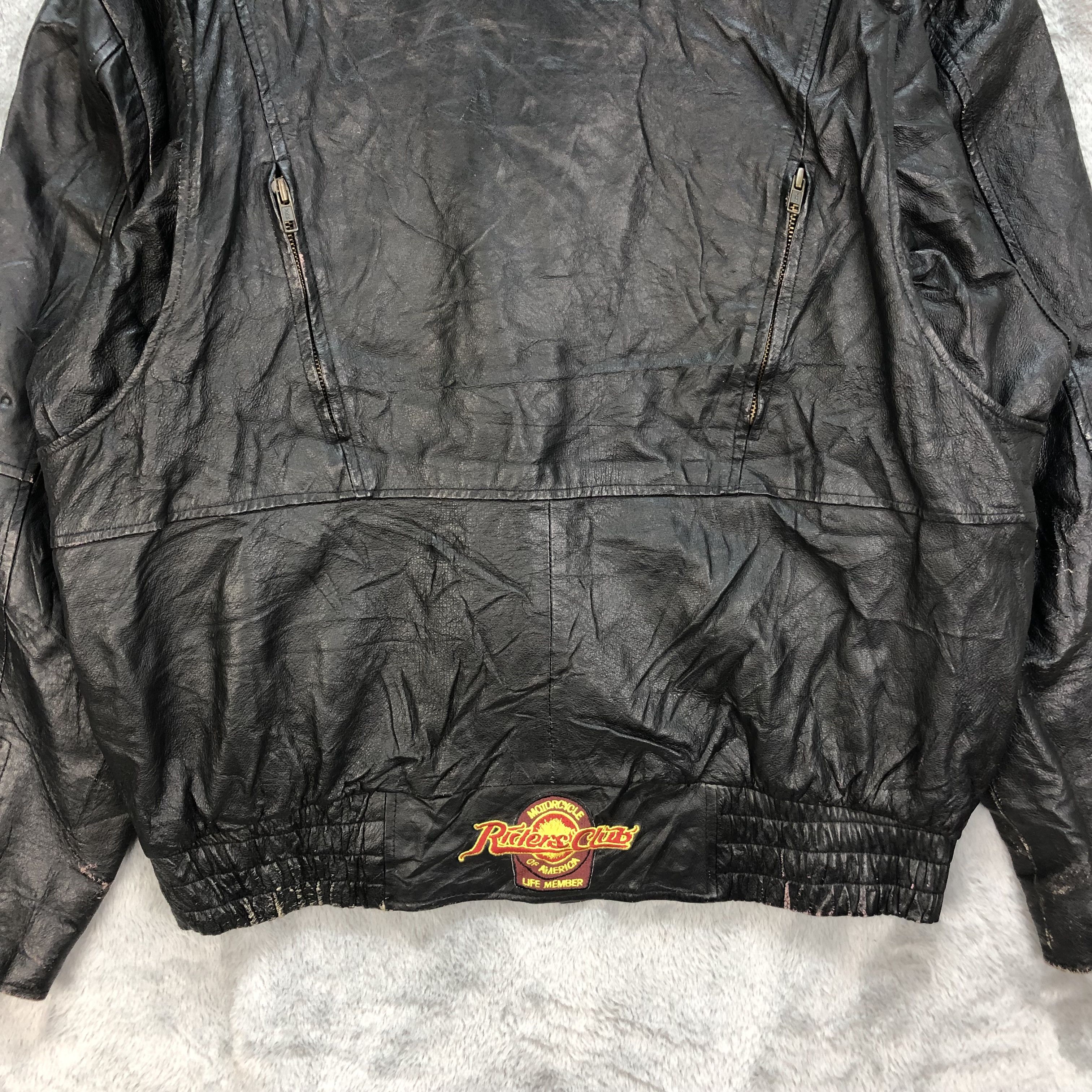 Vintage MOTORCYCLE RIDERS CLUB OF AMERICA LEATHER JACKET #5407-188 Size US L / EU 52-54 / 3 - 12 Thumbnail