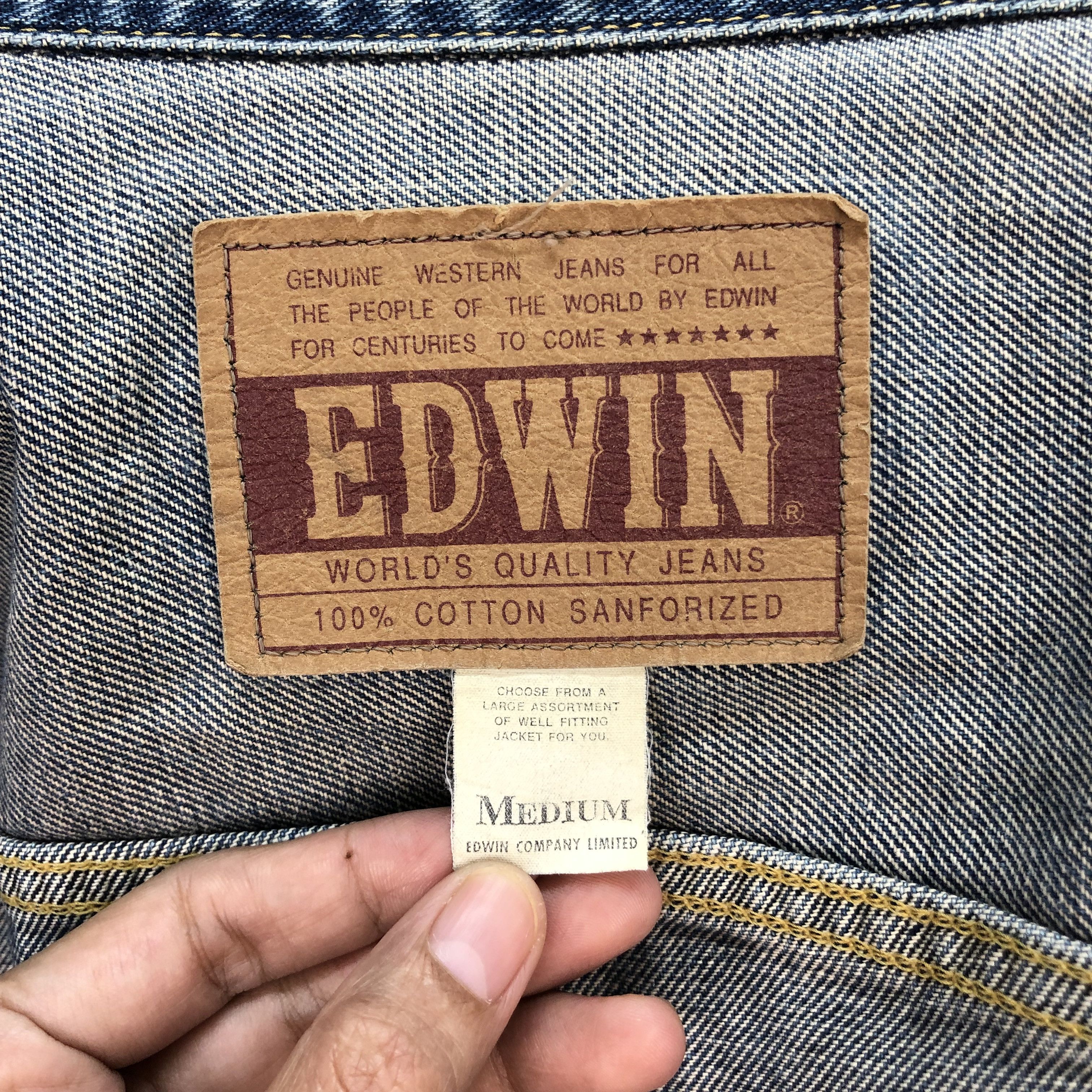 Edwin VINTAGE EDWIN DENIM JACKET / TRUCKER JACKET #5743-204 Size US M / EU 48-50 / 2 - 10 Thumbnail