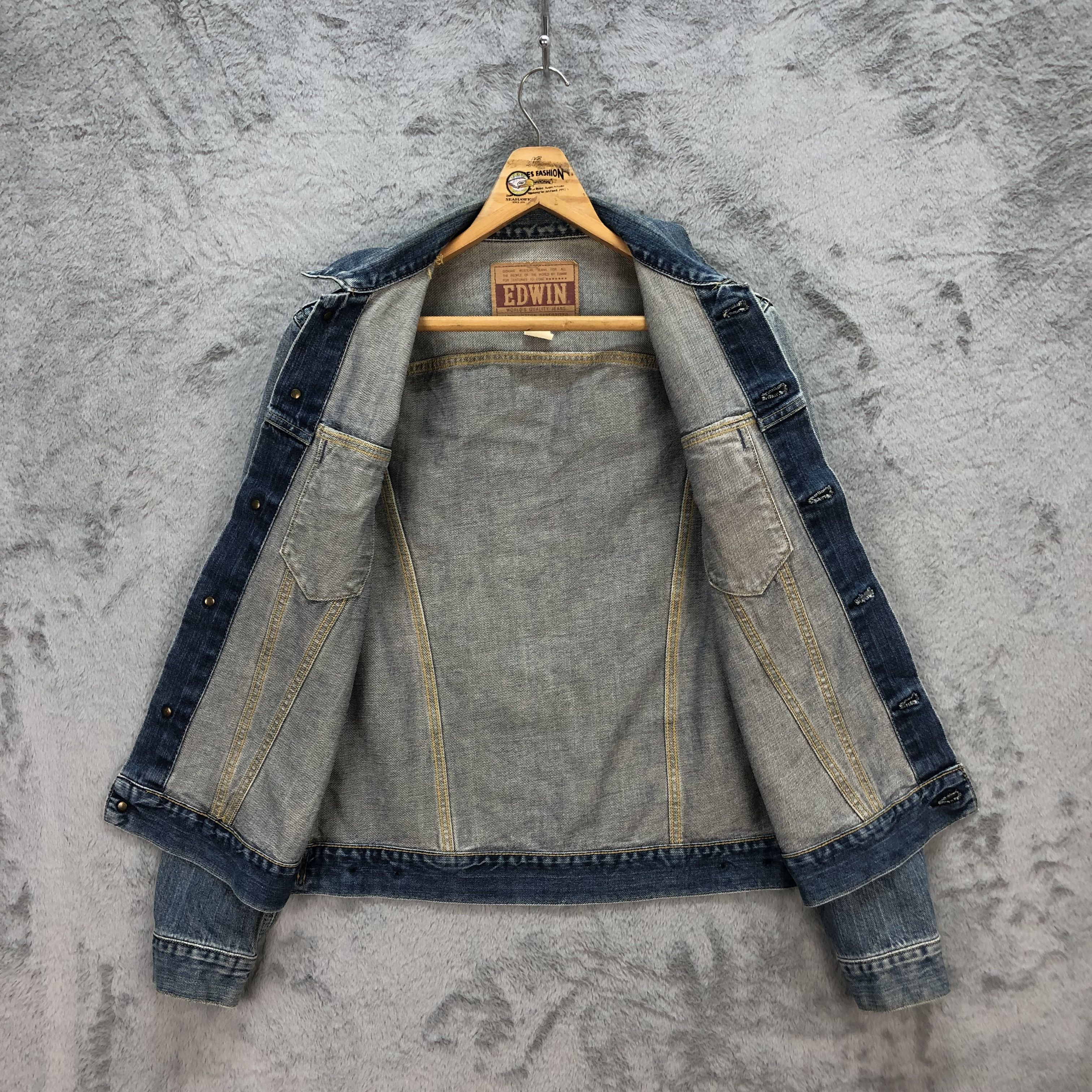 Edwin VINTAGE EDWIN DENIM JACKET / TRUCKER JACKET #5743-204 Size US M / EU 48-50 / 2 - 9 Thumbnail