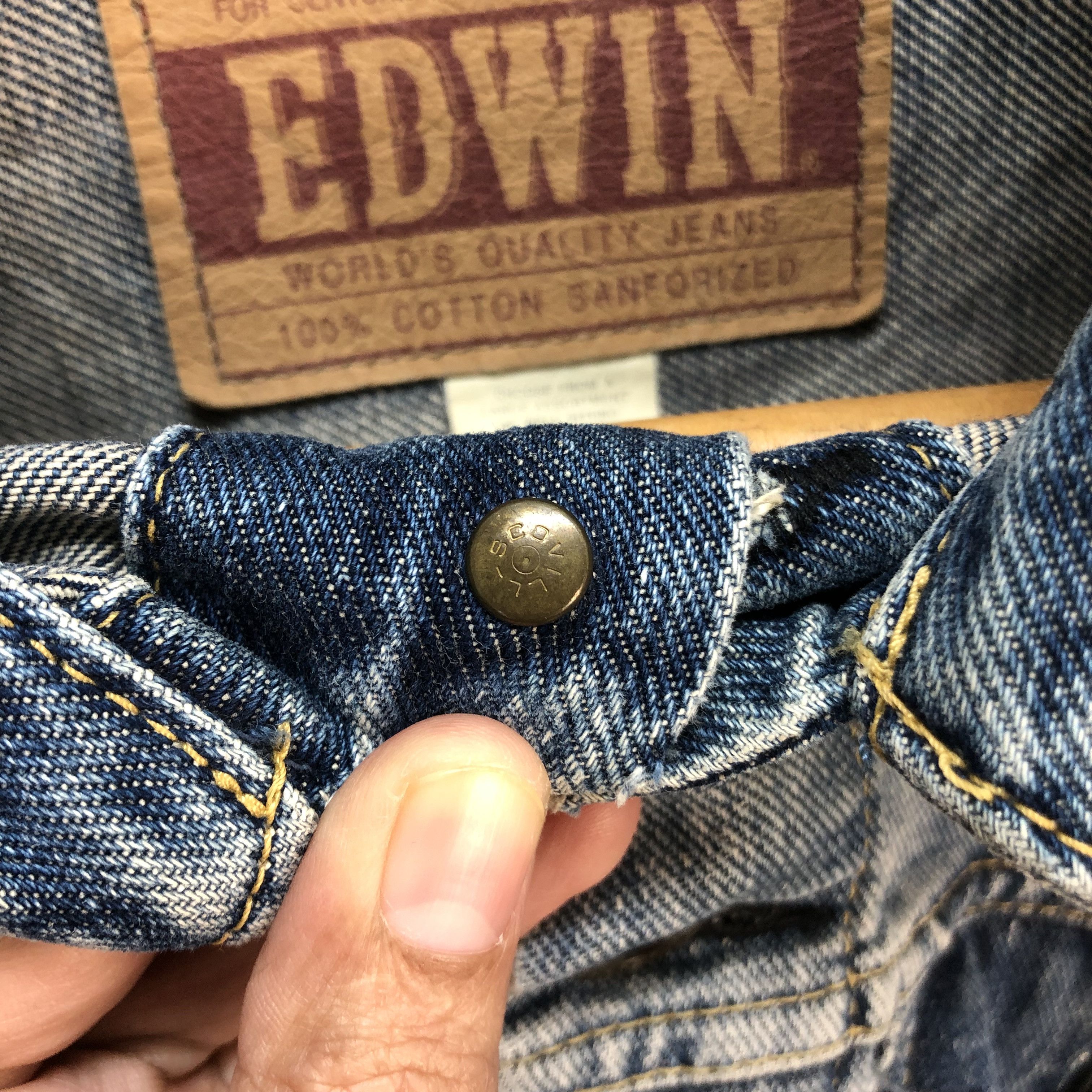 Edwin VINTAGE EDWIN DENIM JACKET / TRUCKER JACKET #5743-204 Size US M / EU 48-50 / 2 - 5 Thumbnail