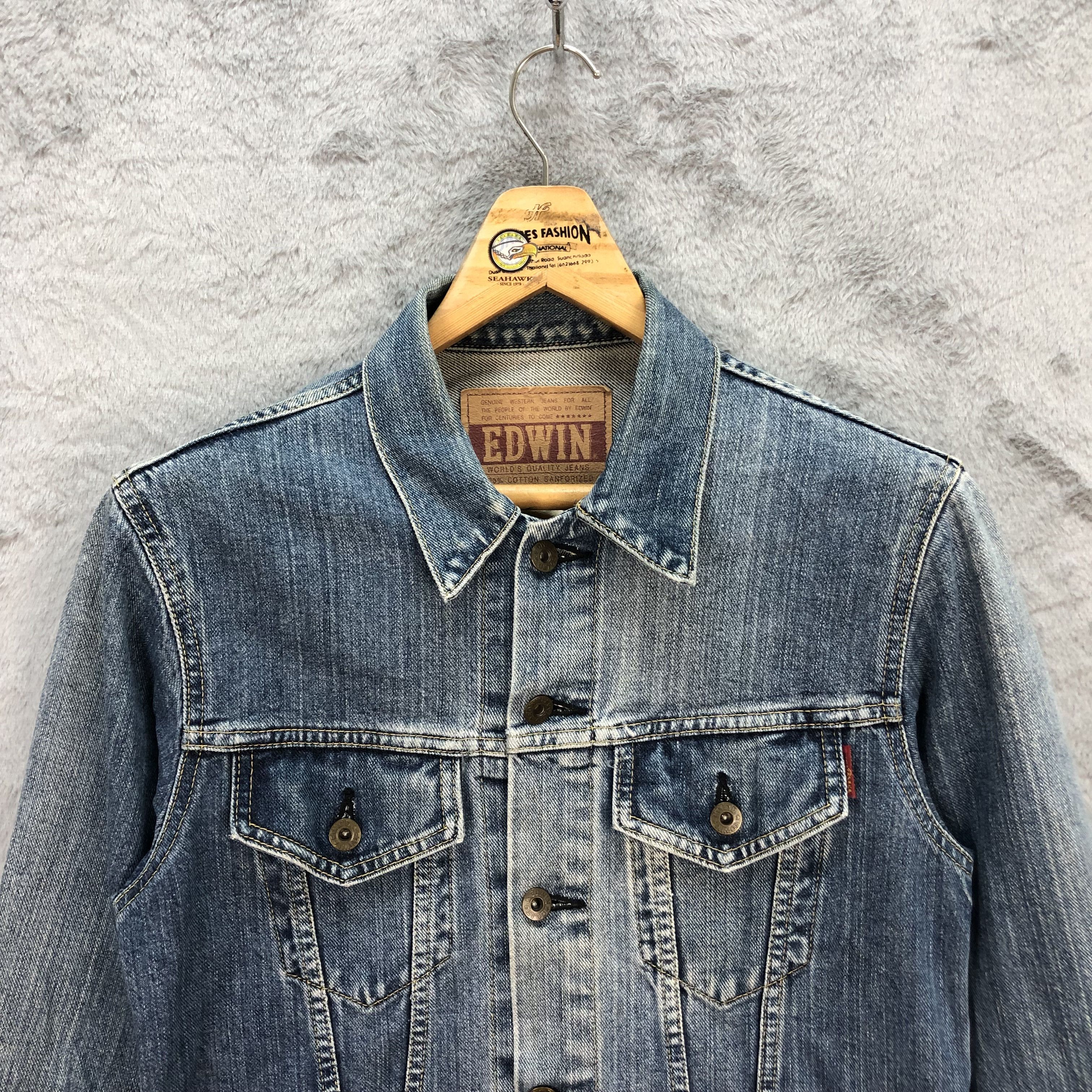 Edwin VINTAGE EDWIN DENIM JACKET / TRUCKER JACKET #5743-204 Size US M / EU 48-50 / 2 - 2 Thumbnail
