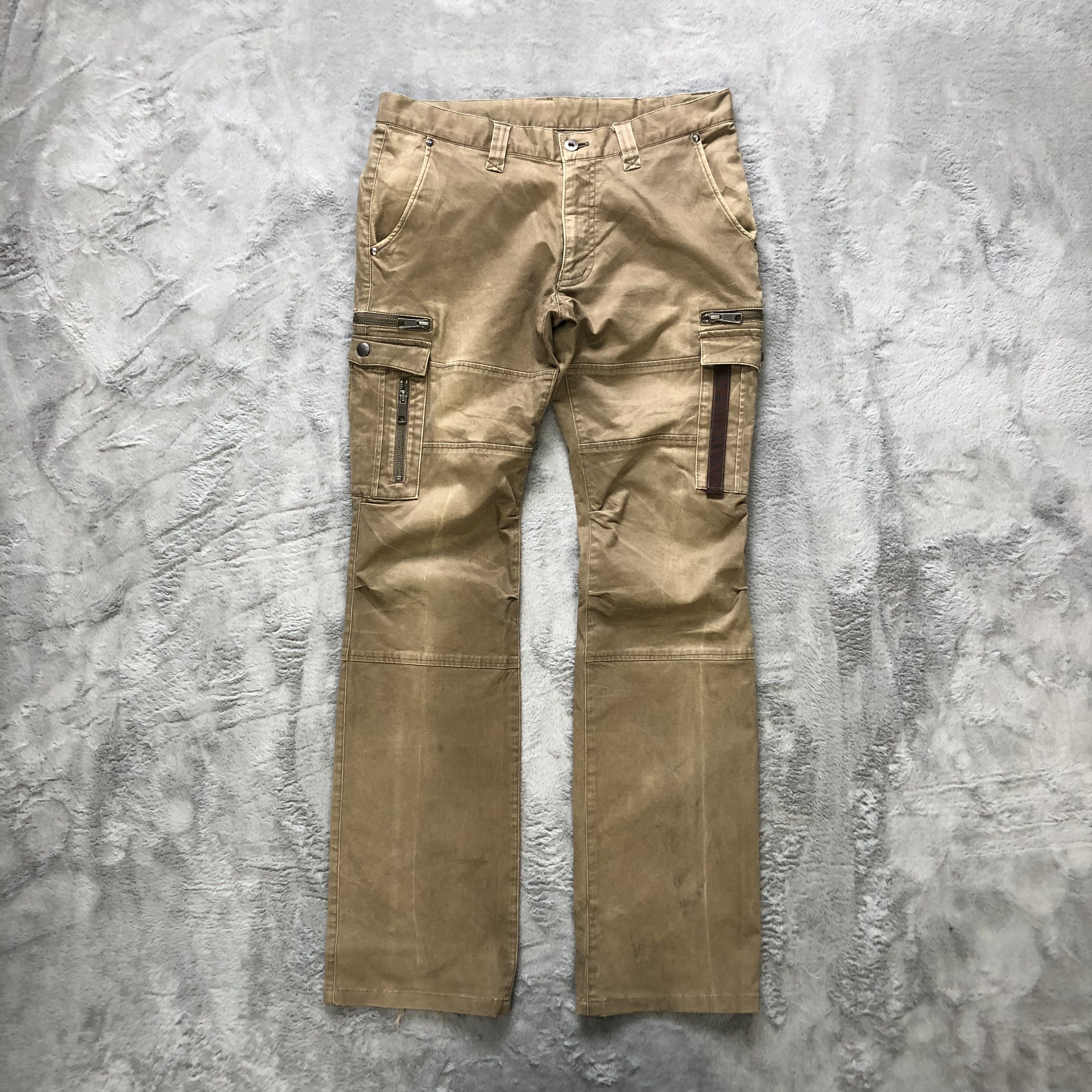 Japanese Brand ELLE HOMME MULTIPOCKET CARGO PANTS #6484-221 Size US 31 - 1 Thumbnail