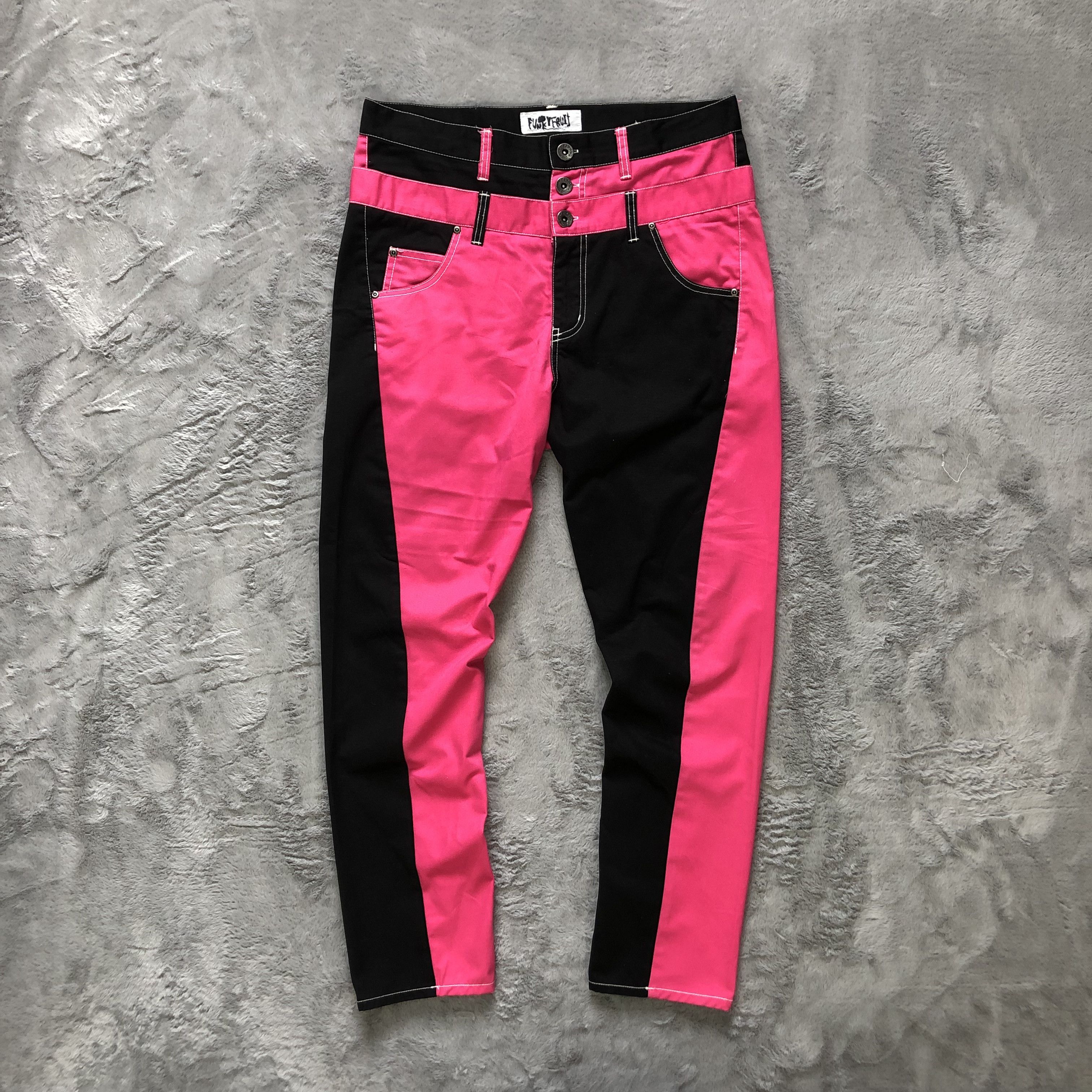 Japanese Brand BLACK PINK HYBRID DOUBLE WAIST STREET FASHION PANT #6481-221 Size US 35 - 4 Thumbnail