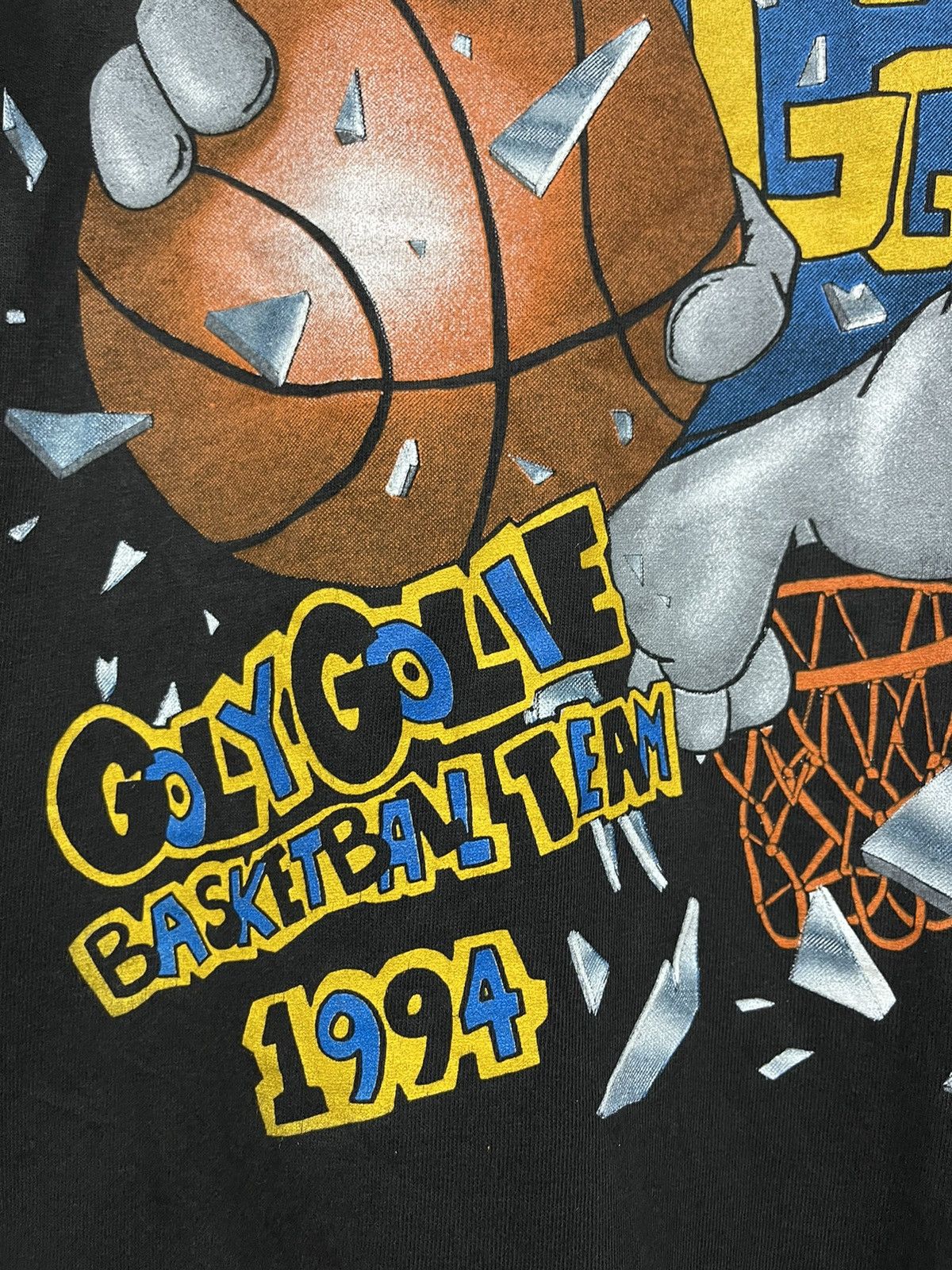 NBA × Rap Tees × Vintage Vintage 1994 Goly Golie Basketball Team Shirt 90s Size US L / EU 52-54 / 3 - 3 Thumbnail