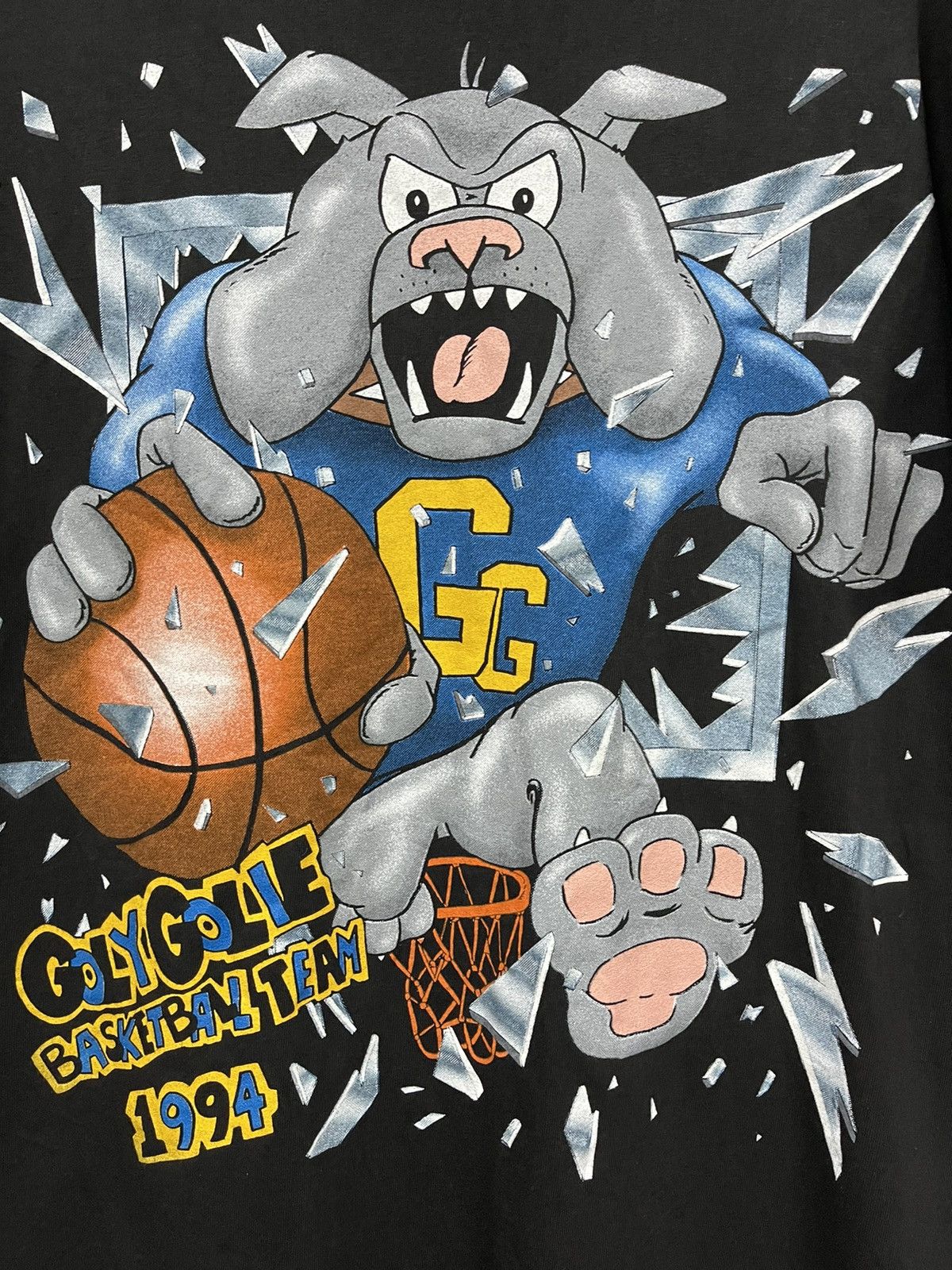 NBA × Rap Tees × Vintage Vintage 1994 Goly Golie Basketball Team Shirt 90s Size US L / EU 52-54 / 3 - 2 Thumbnail