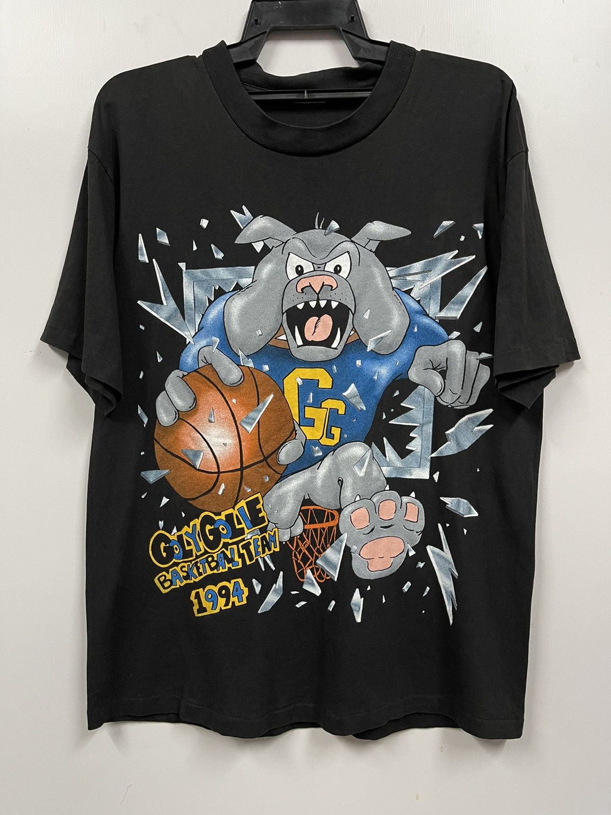 NBA × Rap Tees × Vintage Vintage 1994 Goly Golie Basketball Team Shirt 90s Size US L / EU 52-54 / 3 - 1 Thumbnail