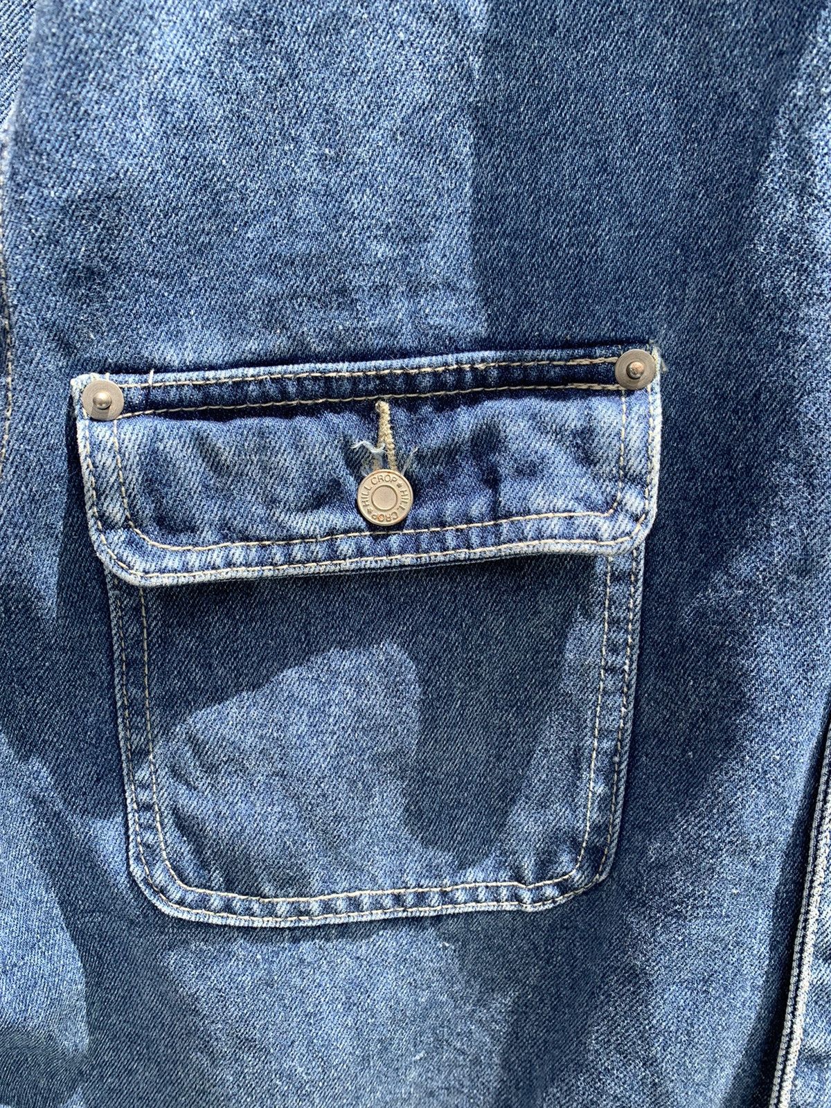 Denime Vintage 90s HILL CROP Workers Denim Jacket Size L Size US M / EU 48-50 / 2 - 3 Thumbnail