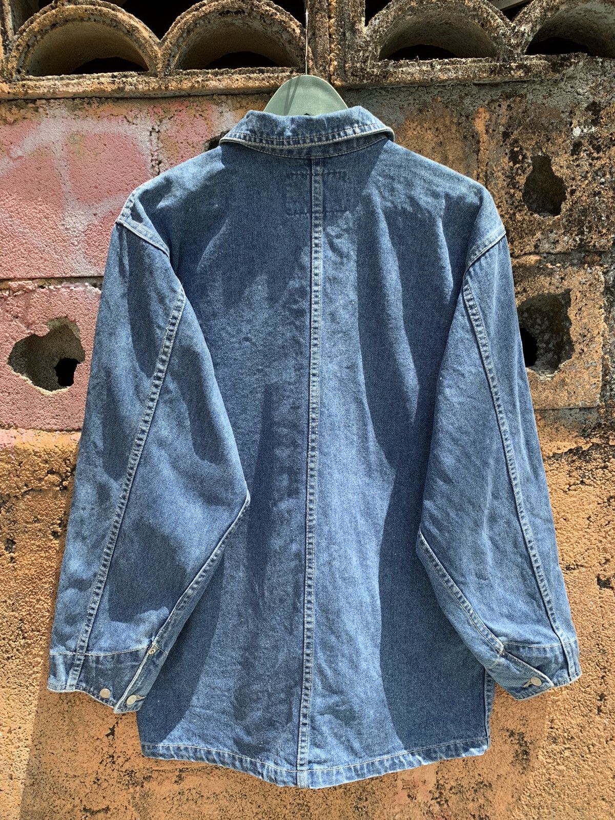Denime Vintage 90s HILL CROP Workers Denim Jacket Size L Size US M / EU 48-50 / 2 - 2 Thumbnail