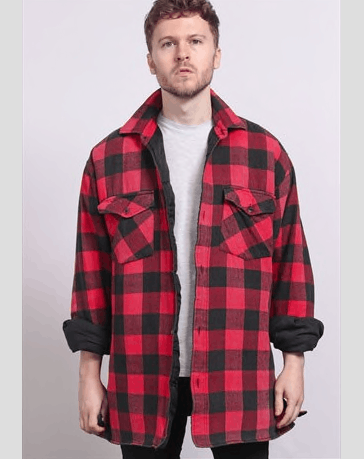 Vintage amazing flannel shirt print jacket - not leather parka coat Size US XL / EU 56 / 4 - 1 Thumbnail