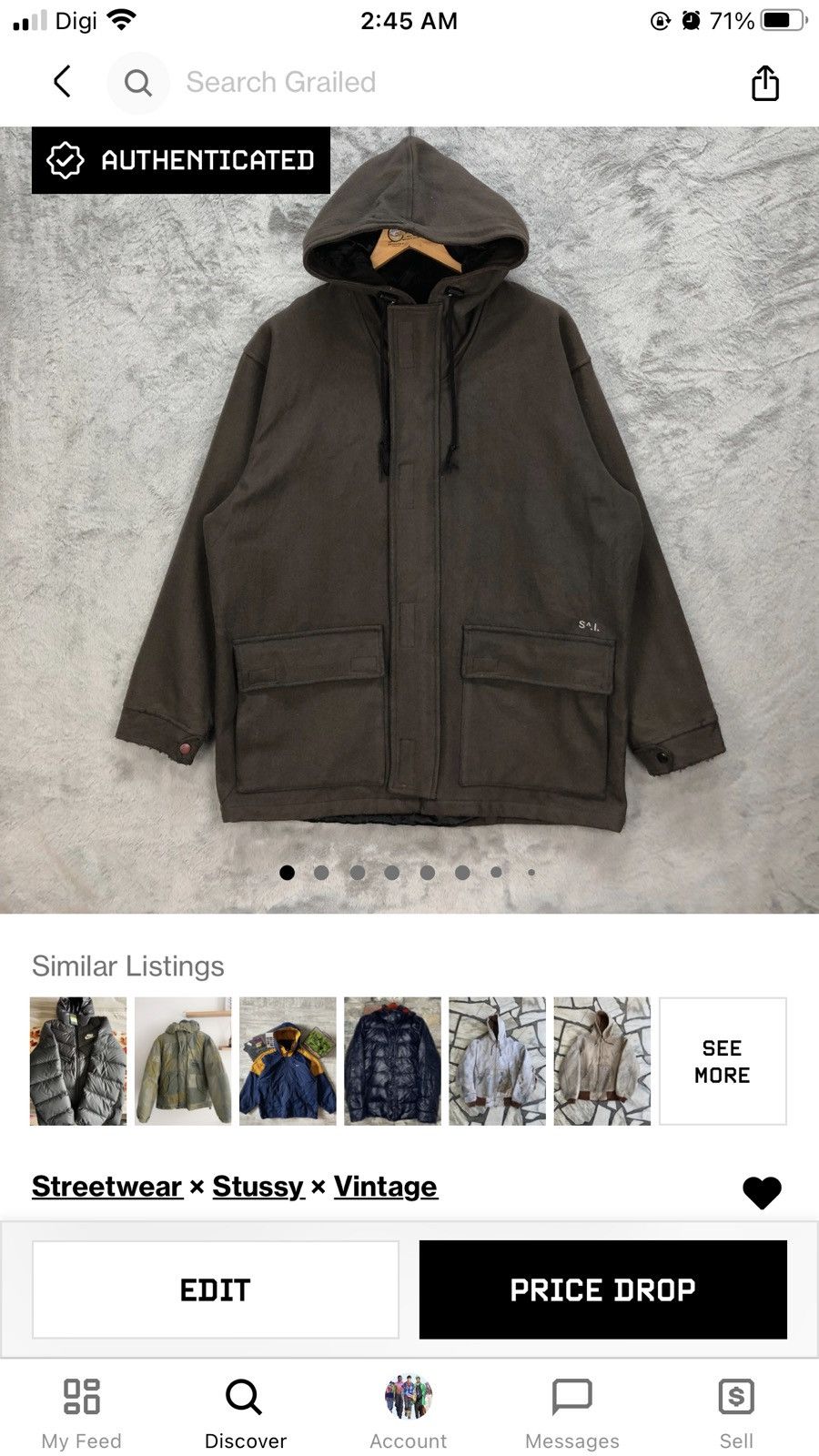 Stussy VINTAGE STUSSY N.Y.L.T.L.A. WOOL HOODED JACKET #5468-191 Size US M / EU 48-50 / 2 - 14 Thumbnail