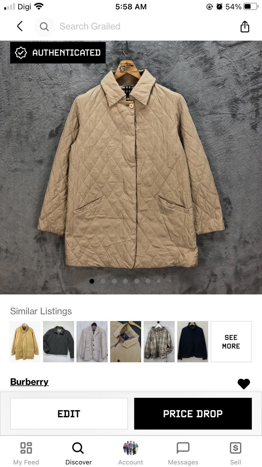 Burberry BURBERRY LONDON NOVA CHECK QUILTED JACKET #5376-186 Size US M / EU 48-50 / 2 - 11 Thumbnail