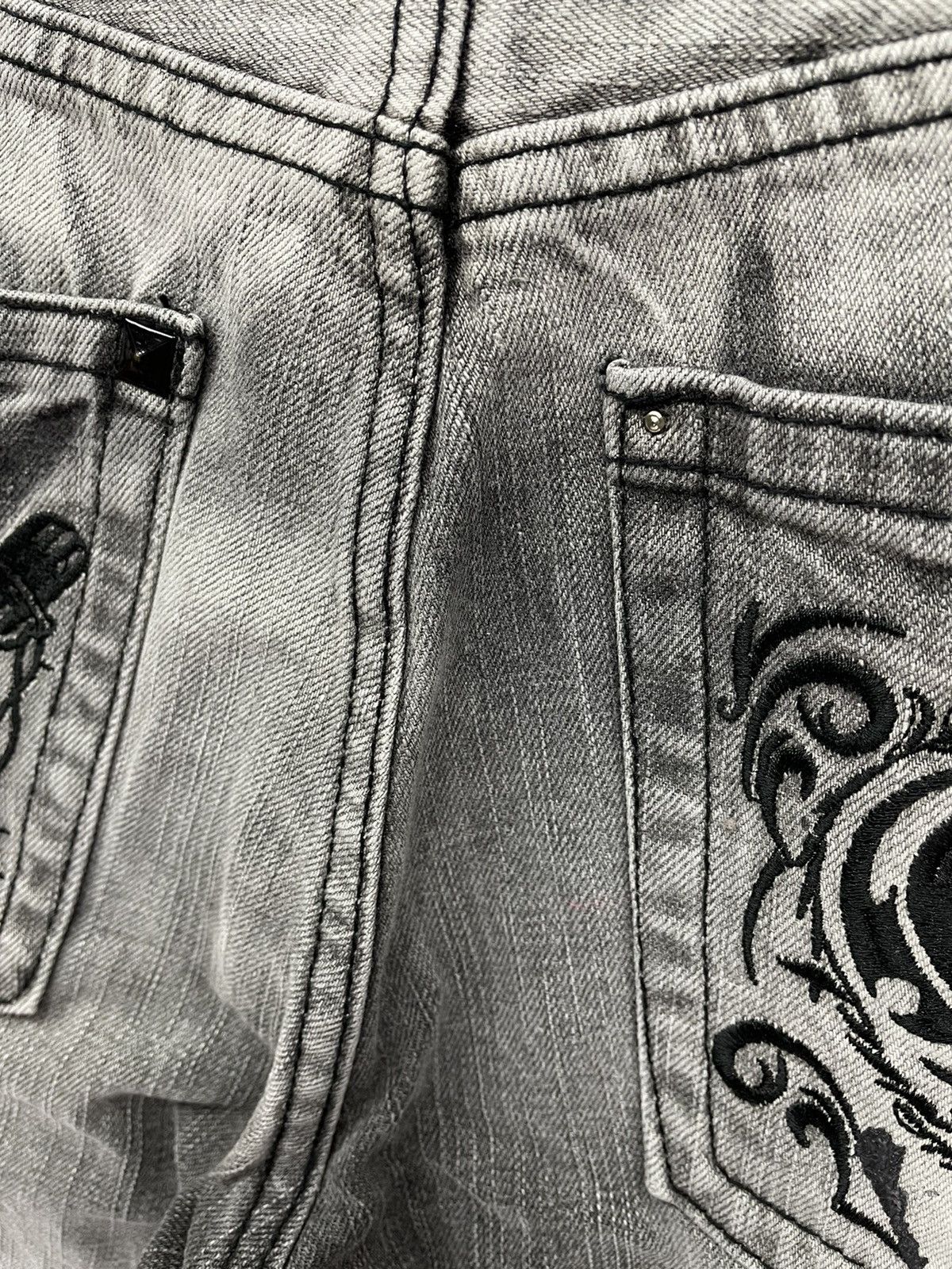 Japanese Brand VERY RARE🔥Acid Wash Punk Denim FOC Mastermind ToteBag Size US 29 - 11 Thumbnail