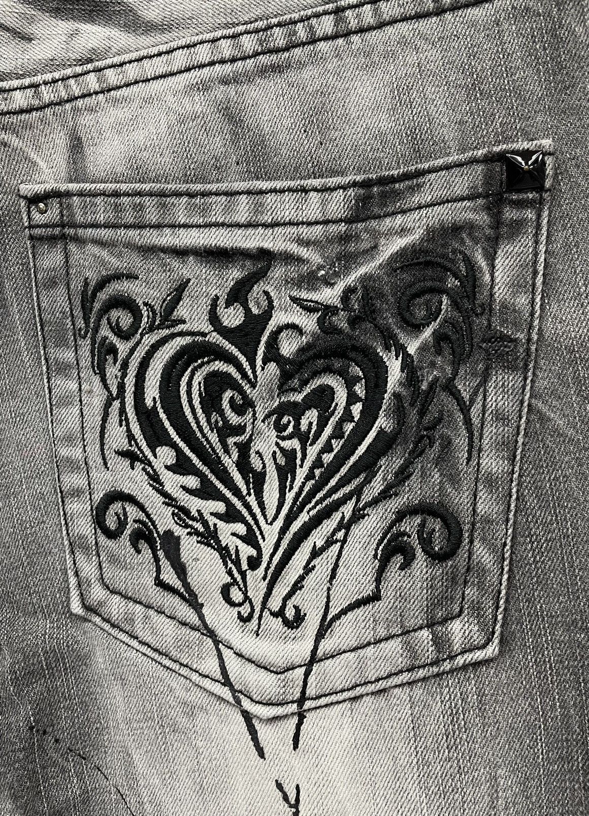 Japanese Brand VERY RARE🔥Acid Wash Punk Denim FOC Mastermind ToteBag Size US 29 - 5 Thumbnail