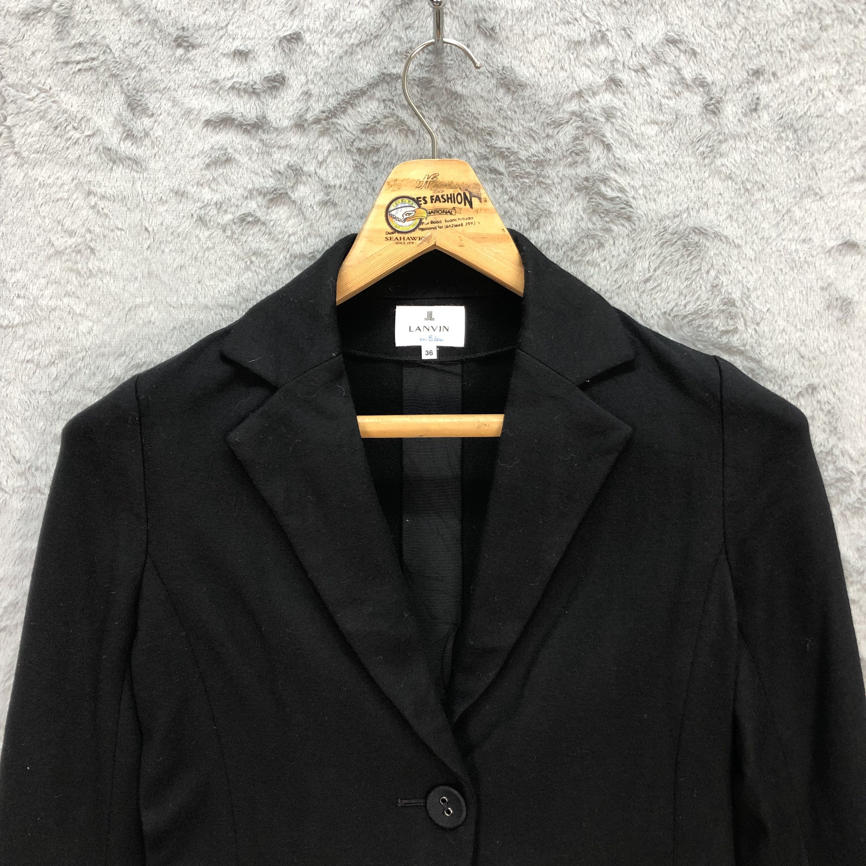 Lanvin LANVIN SINGLE BUTTON CROPPED JACKET / BLAZER #5609-200 Size XS / US 0-2 / IT 36-38 - 2 Thumbnail