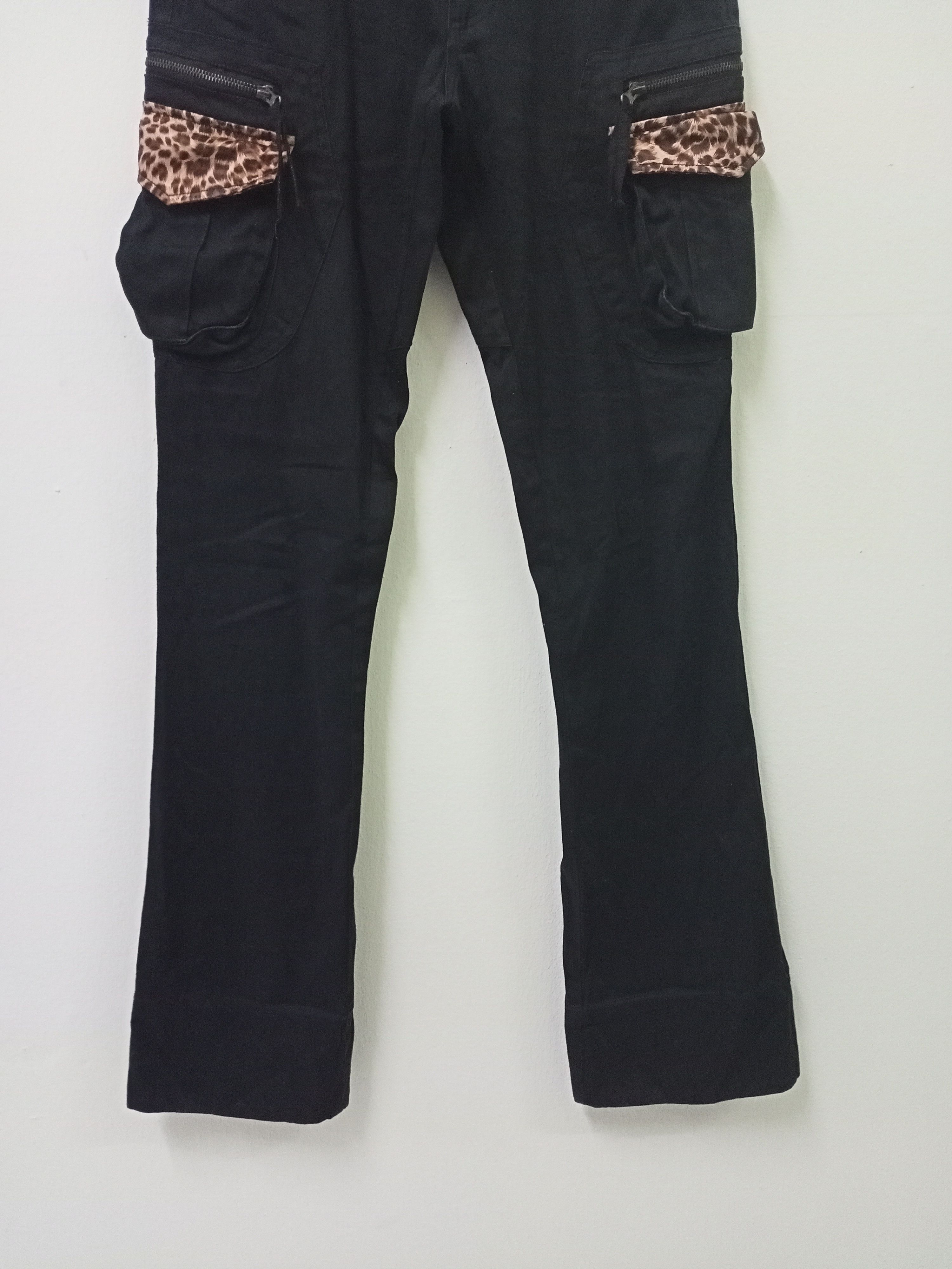 Japanese Brand Kui Black Leopard Pattern Cargo Pants Size US 30 / EU 46 - 7 Thumbnail
