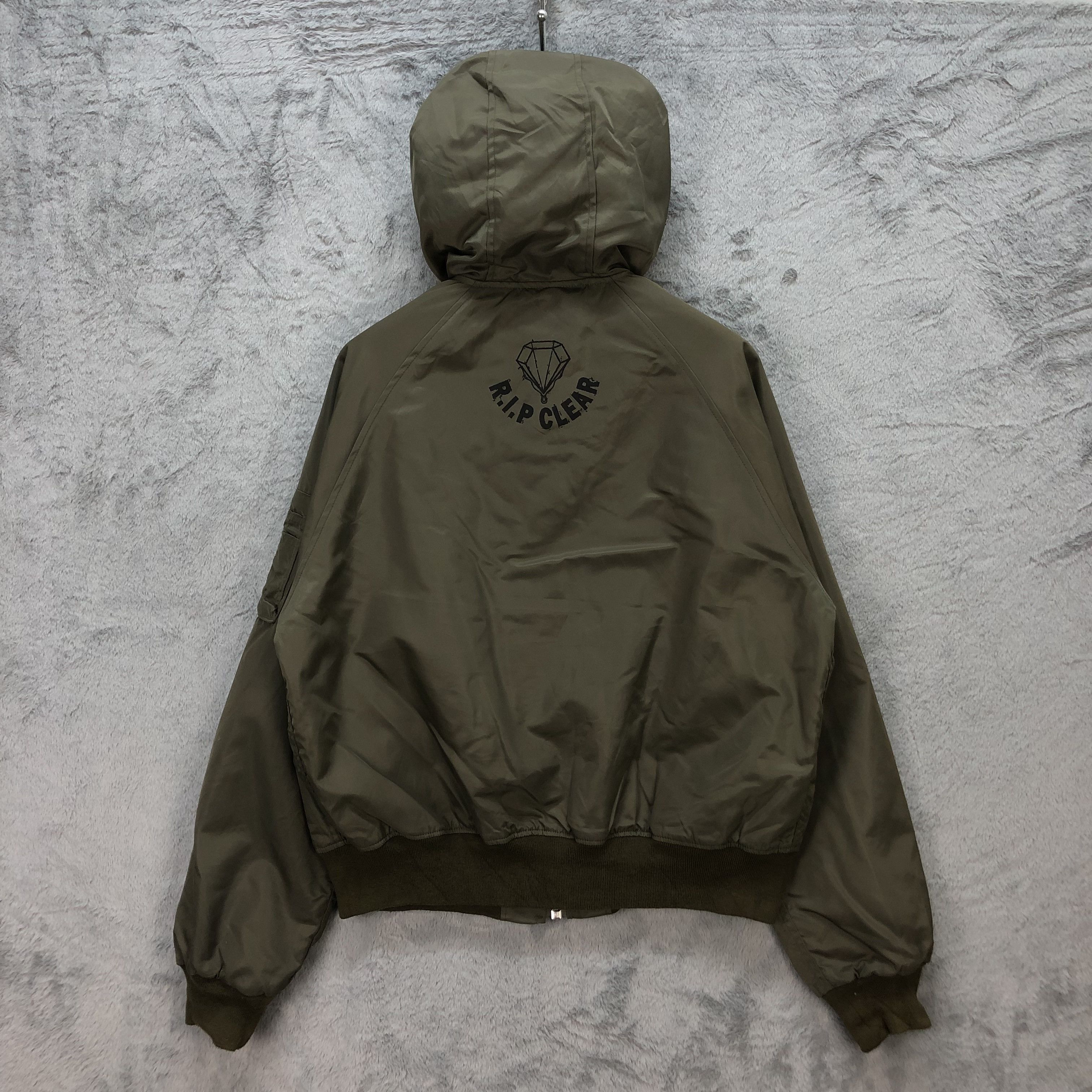 Japanese Brand R.I.P CLEAR FUR HOODED MA-1 BOMBER JACKET #5530-195 Size US L / EU 52-54 / 3 - 13 Thumbnail