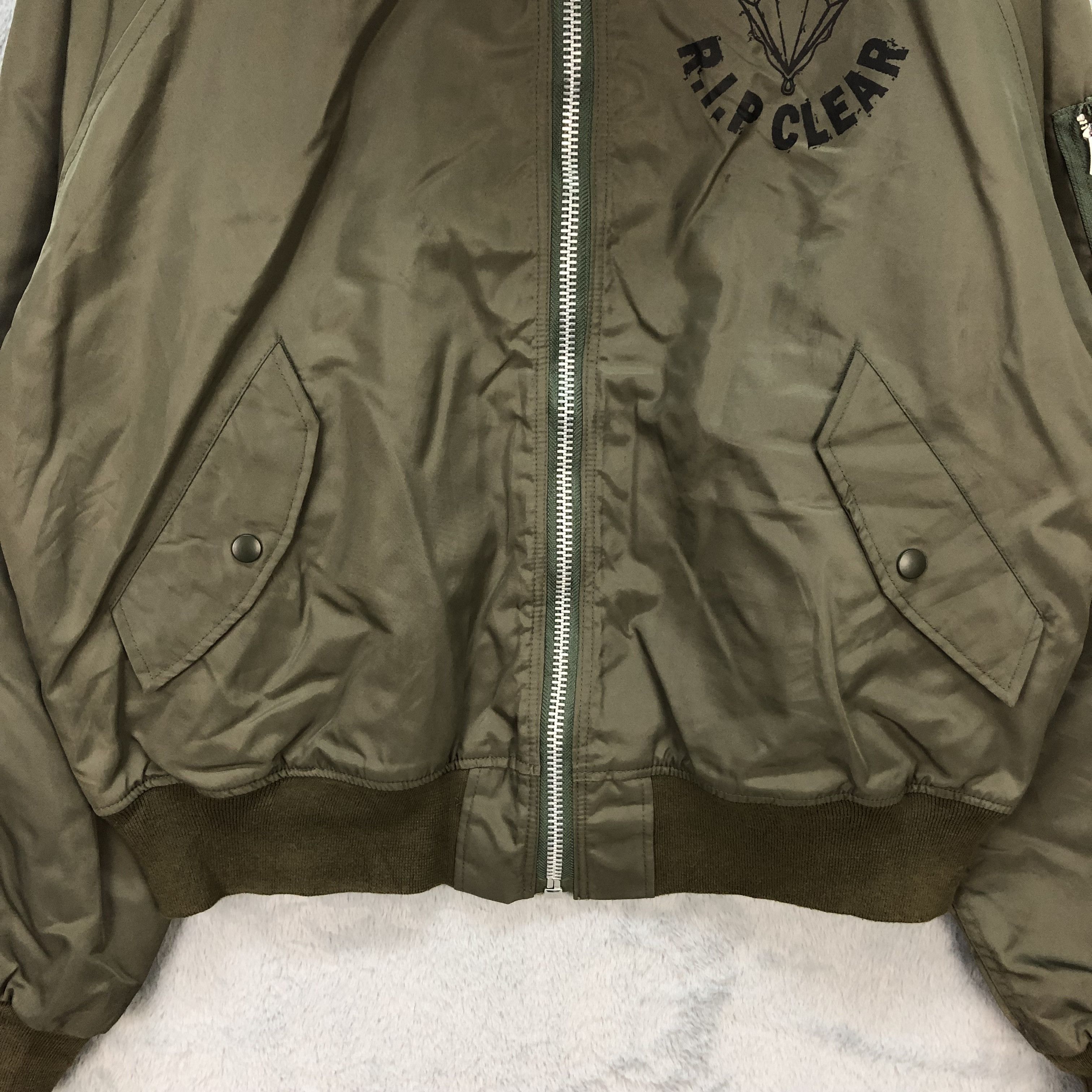 Japanese Brand R.I.P CLEAR FUR HOODED MA-1 BOMBER JACKET #5530-195 Size US L / EU 52-54 / 3 - 4 Thumbnail