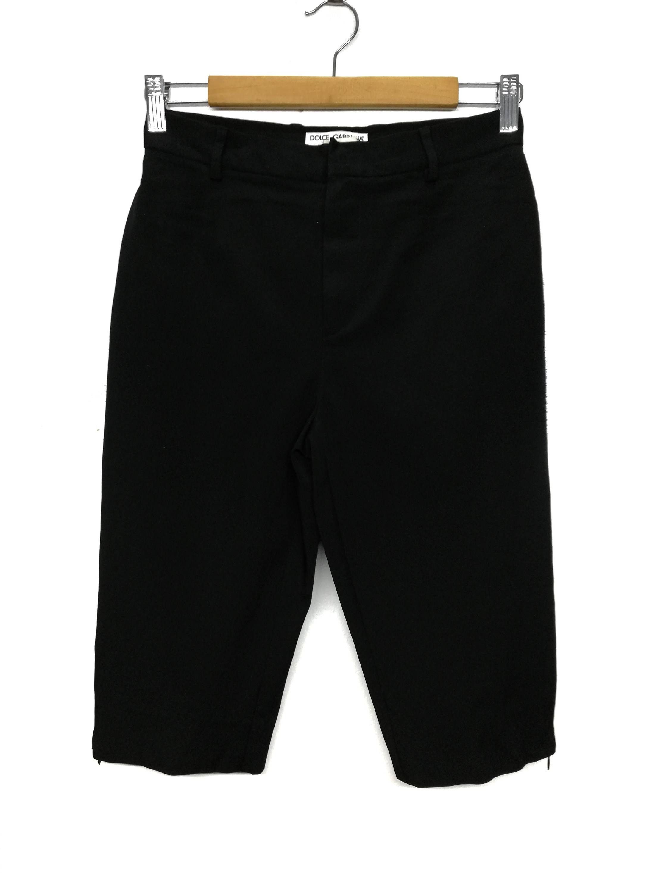 Dolce & Gabbana × Vintage 🔥D&G Drop Crotch Cropped Acetate Pants Cuffed Shorts🔥 Size US 27 - 1 Thumbnail