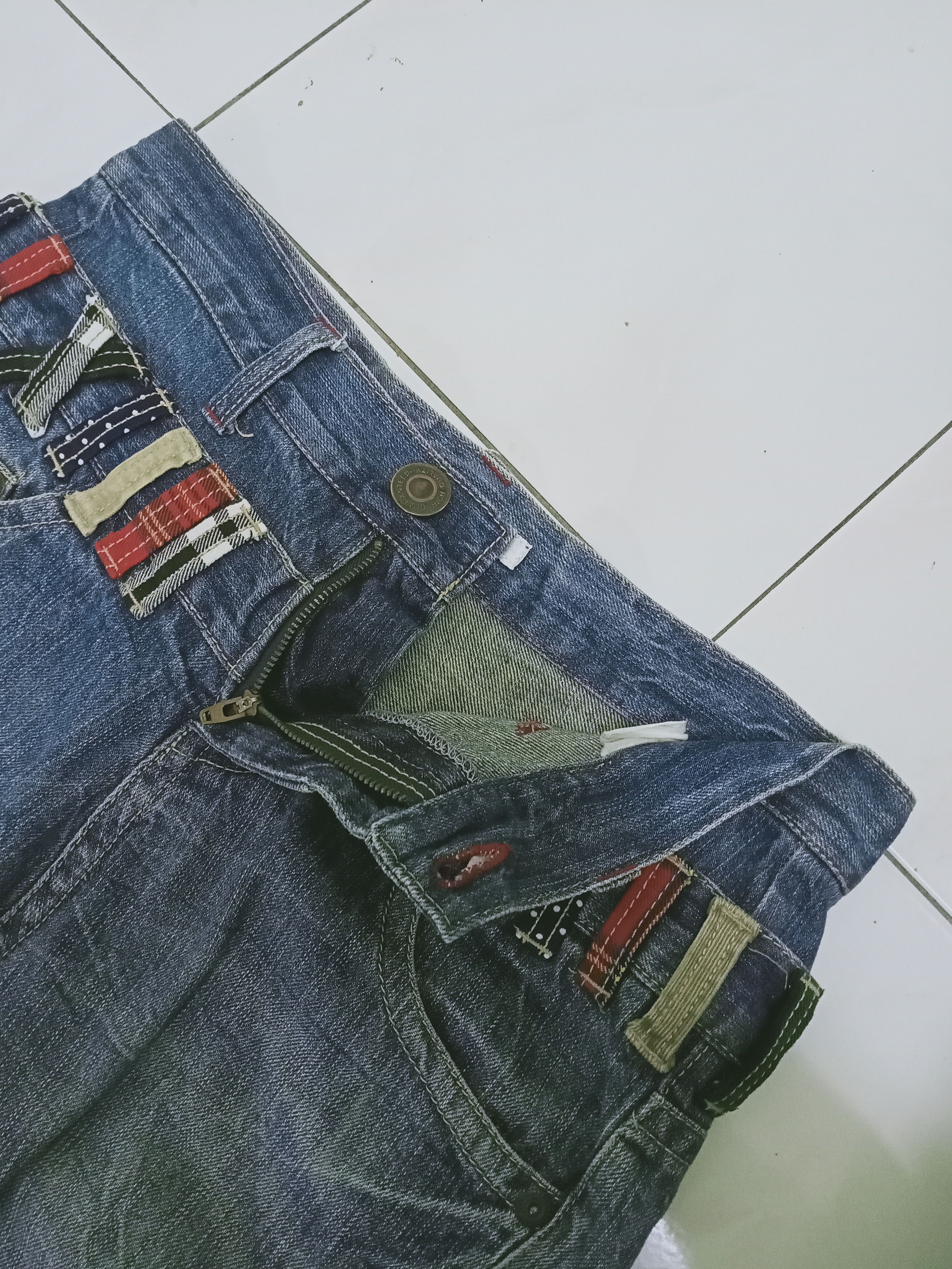 Japanese Brand Japanese Brand Clef De Sol Double Waist Denim Jeans Size US 31 - 15 Thumbnail