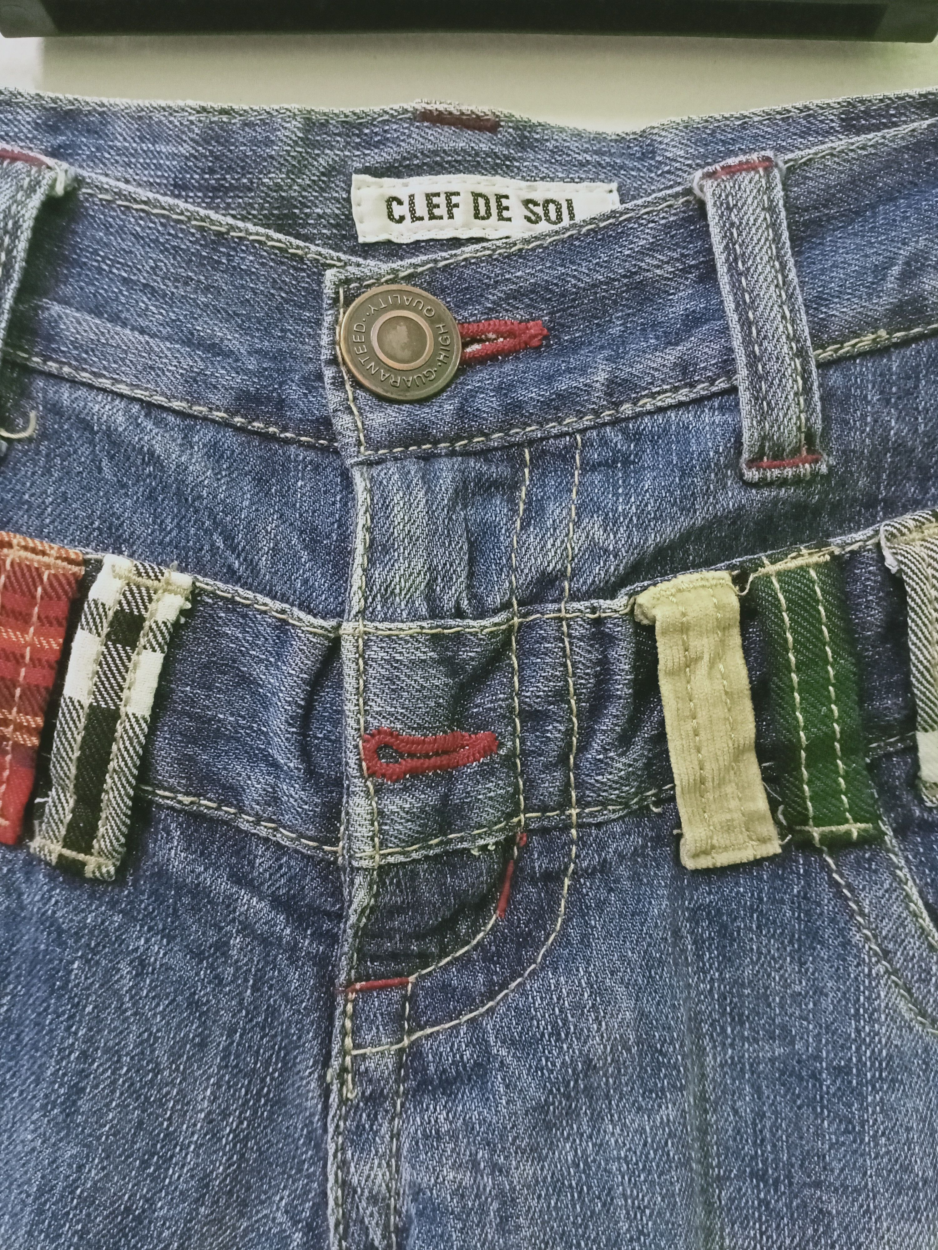 Japanese Brand Japanese Brand Clef De Sol Double Waist Denim Jeans Size US 31 - 9 Thumbnail