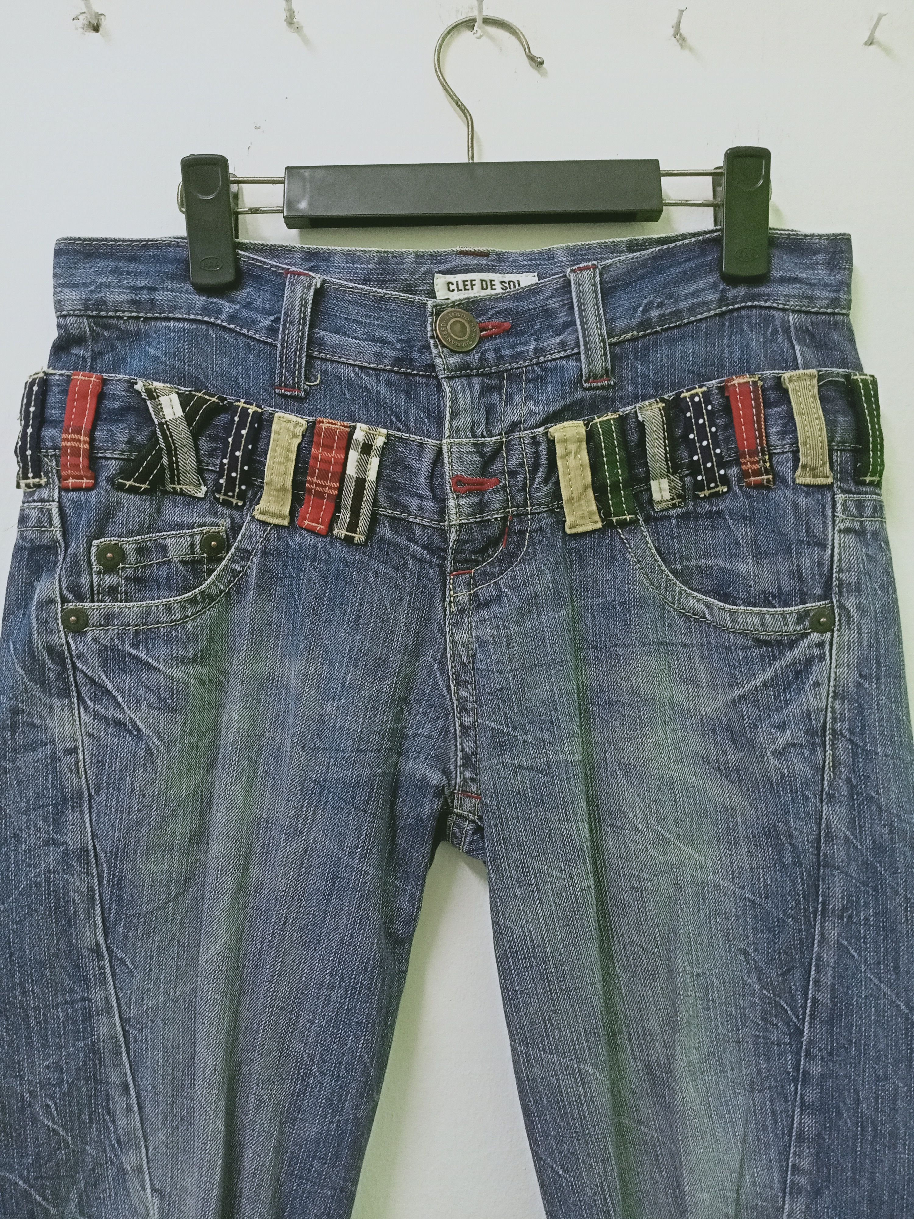 Japanese Brand Japanese Brand Clef De Sol Double Waist Denim Jeans Size US 31 - 2 Thumbnail