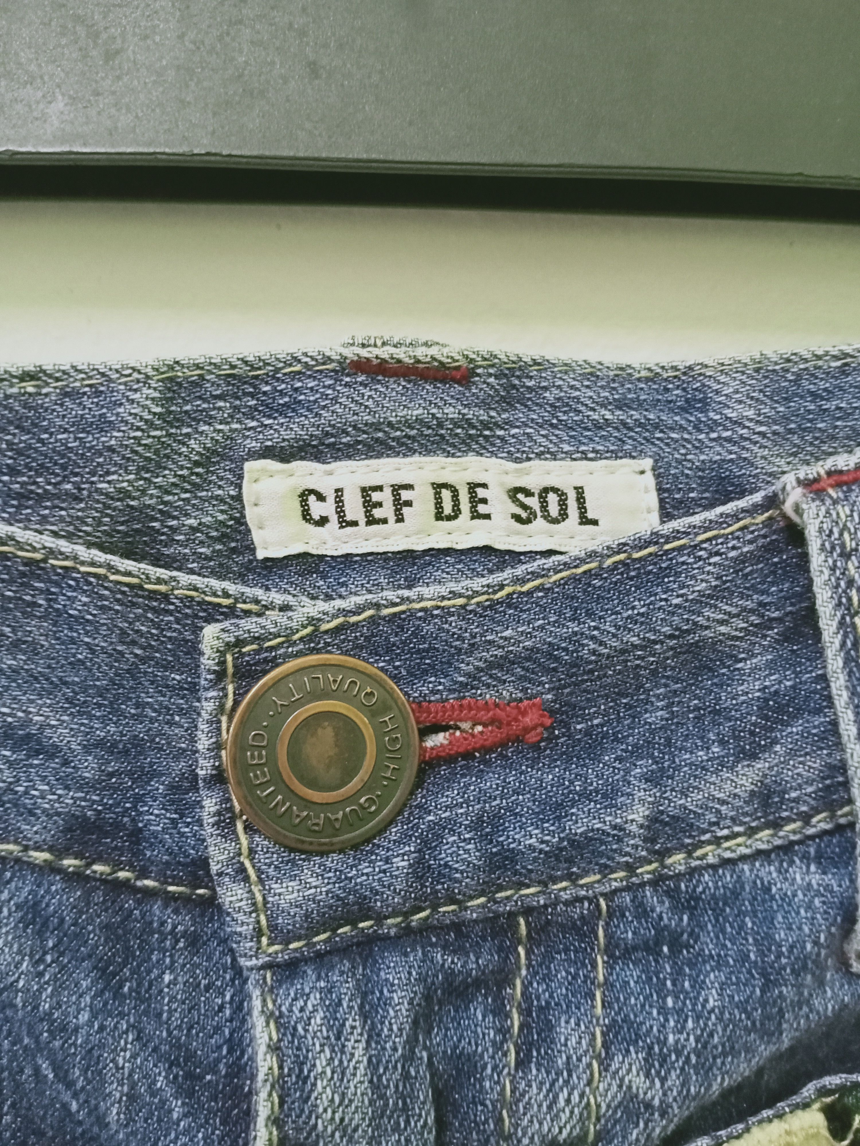 Japanese Brand Japanese Brand Clef De Sol Double Waist Denim Jeans Size US 31 - 8 Thumbnail