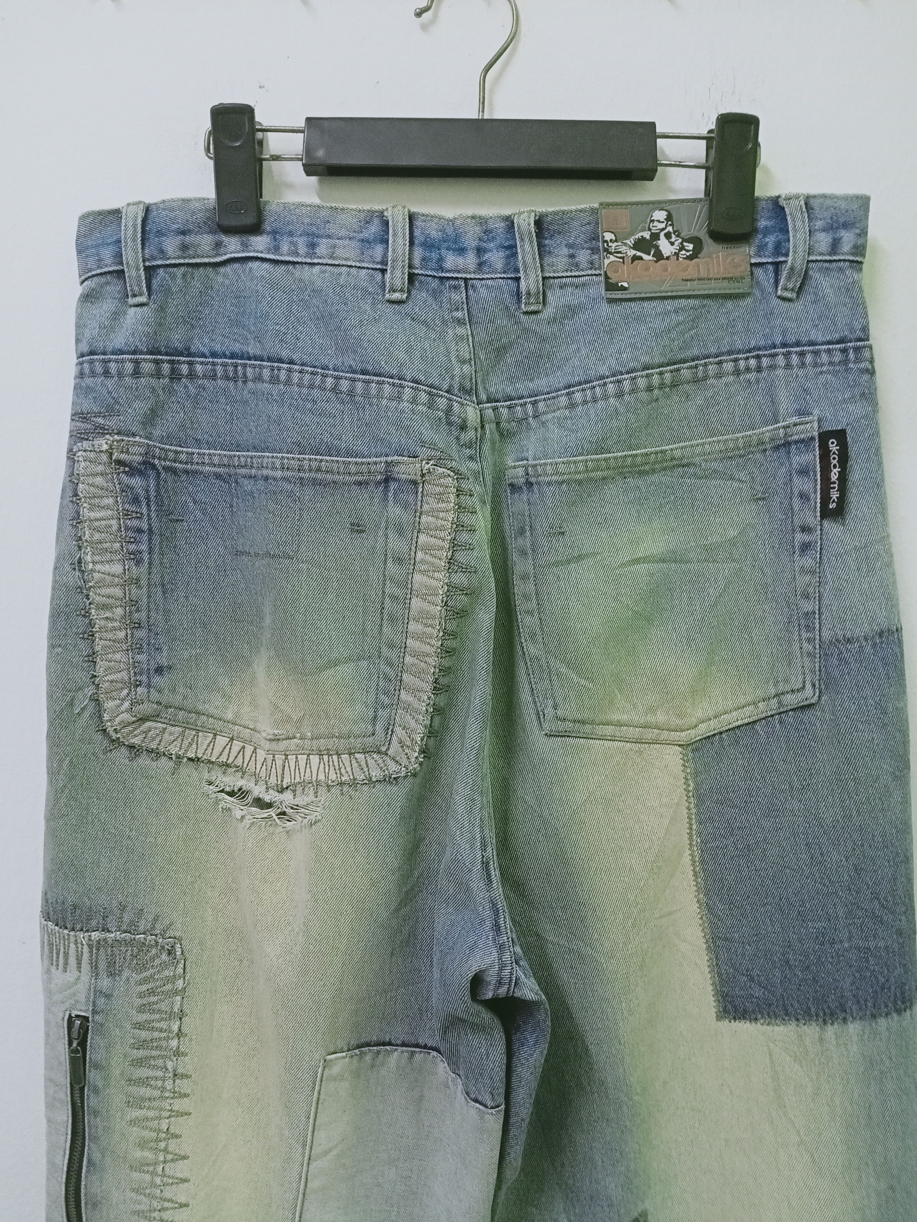 Akademiks Vintage Y2k Akademiks Patchwork Baggy Jean Size US 34 / EU 50 - 14 Thumbnail