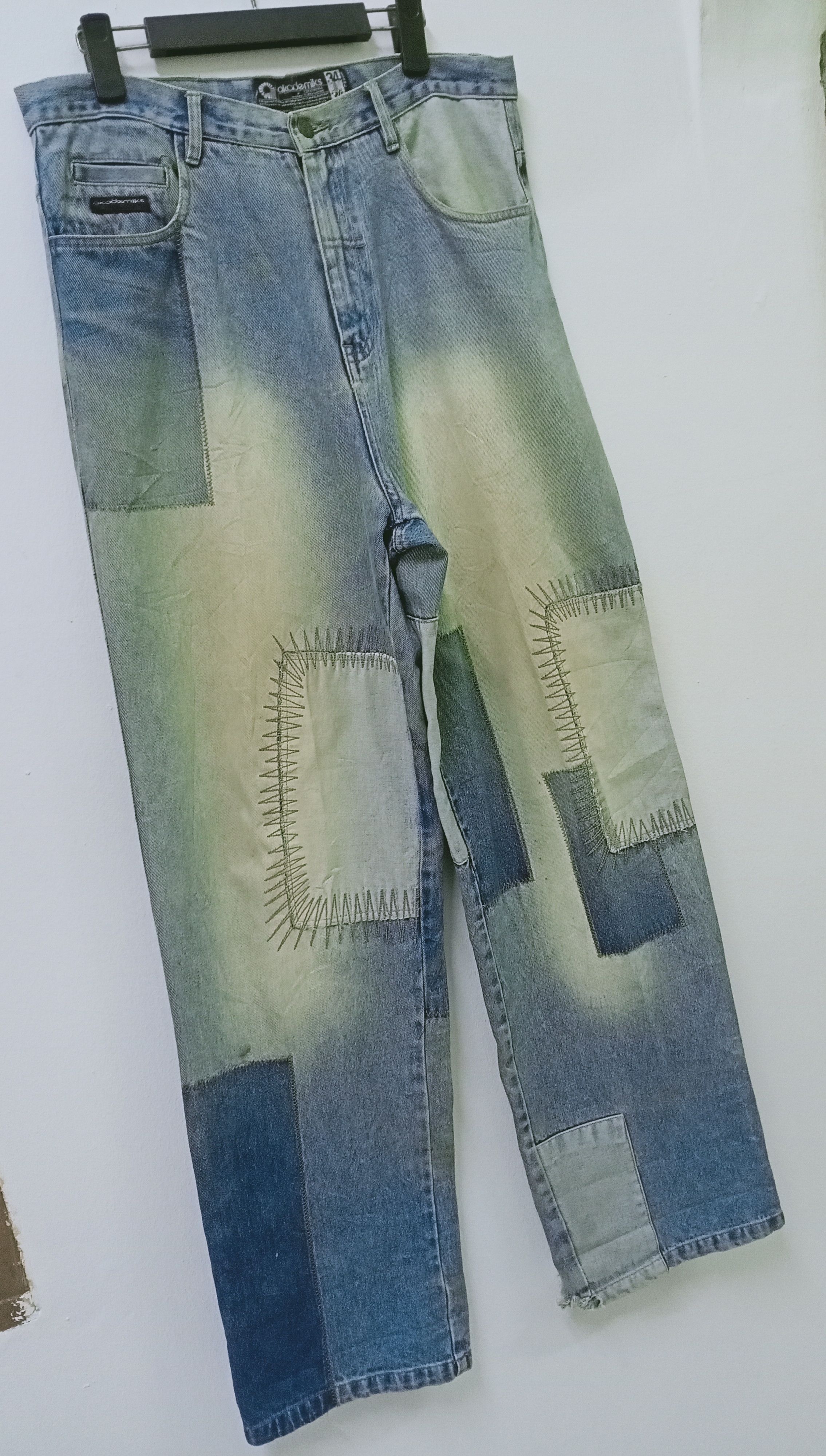 Akademiks Vintage Y2k Akademiks Patchwork Baggy Jean Size US 34 / EU 50 - 4 Thumbnail