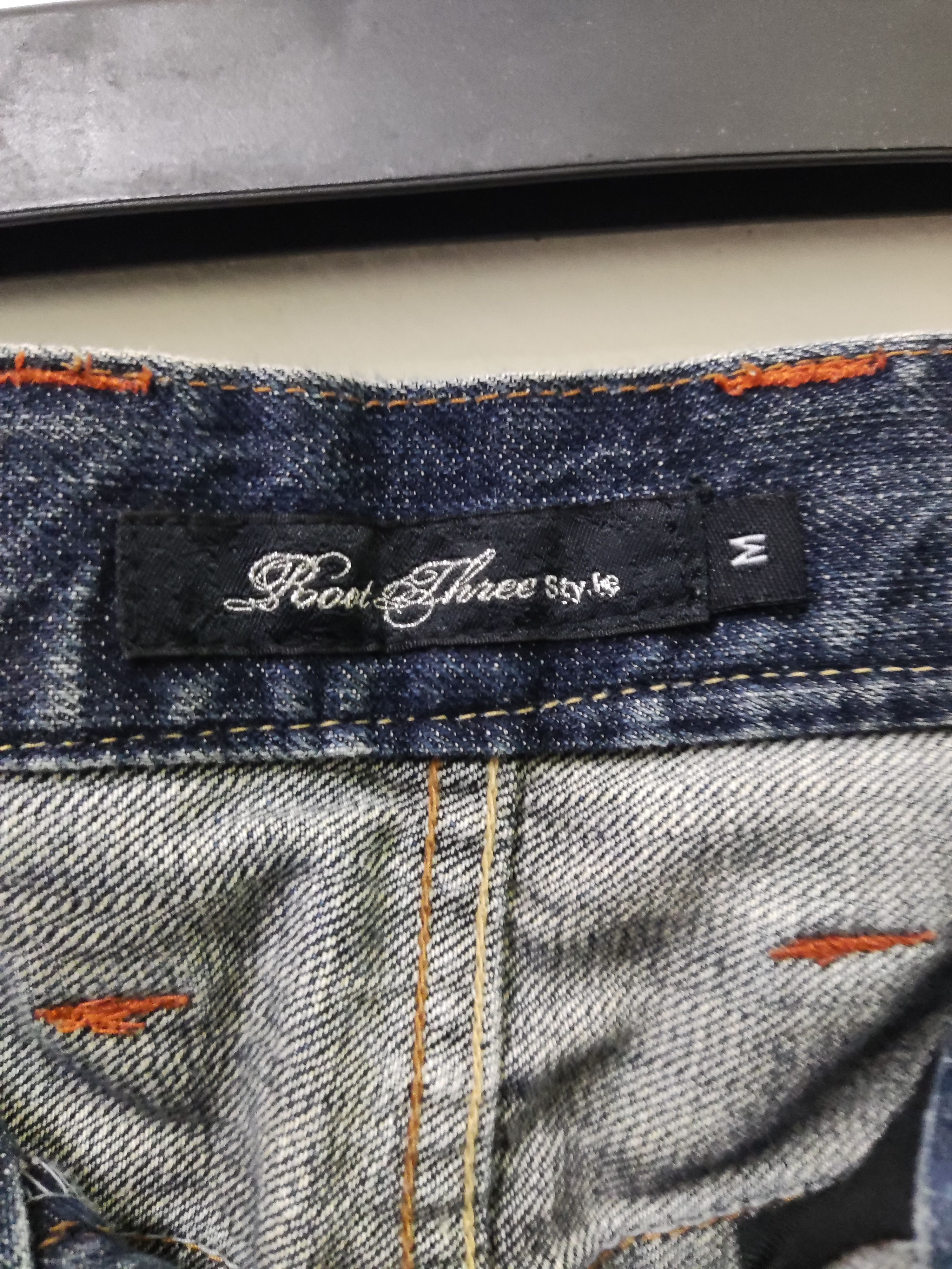 Japanese Brand Root Three Boot Cut Acid Wash Jeans Size US 33 - 18 Thumbnail
