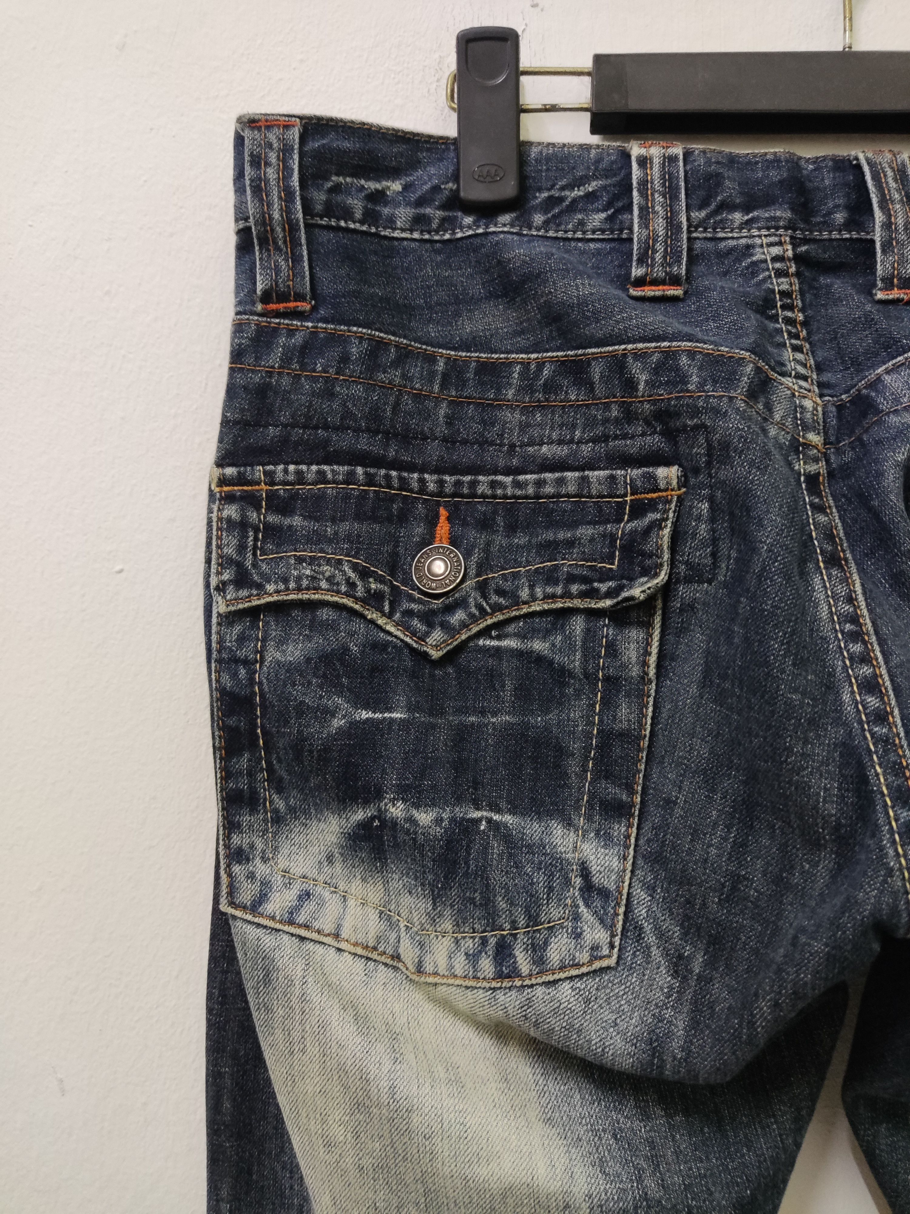 Japanese Brand Root Three Boot Cut Acid Wash Jeans Size US 33 - 10 Thumbnail