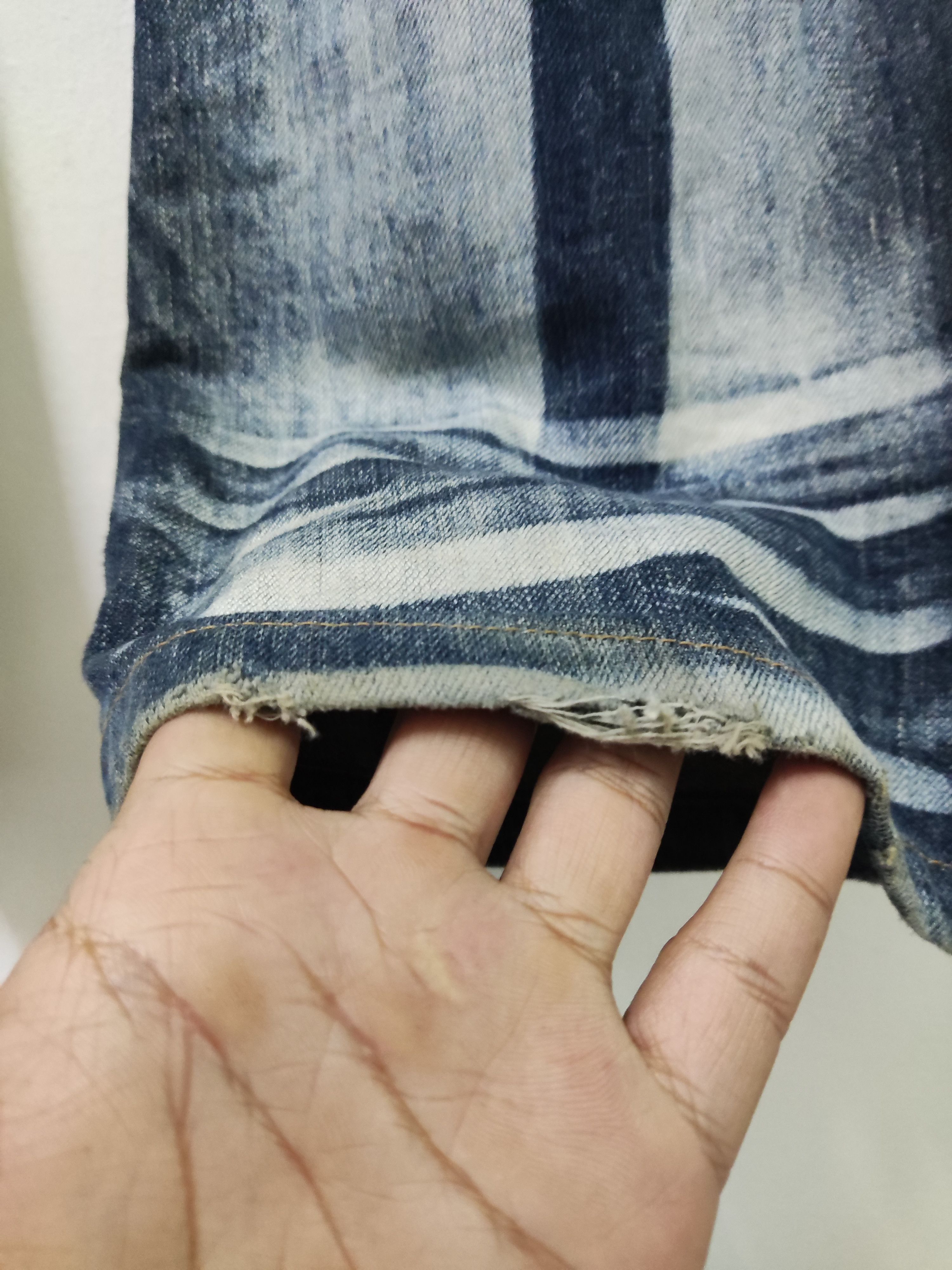 Japanese Brand Root Three Boot Cut Acid Wash Jeans Size US 33 - 14 Thumbnail