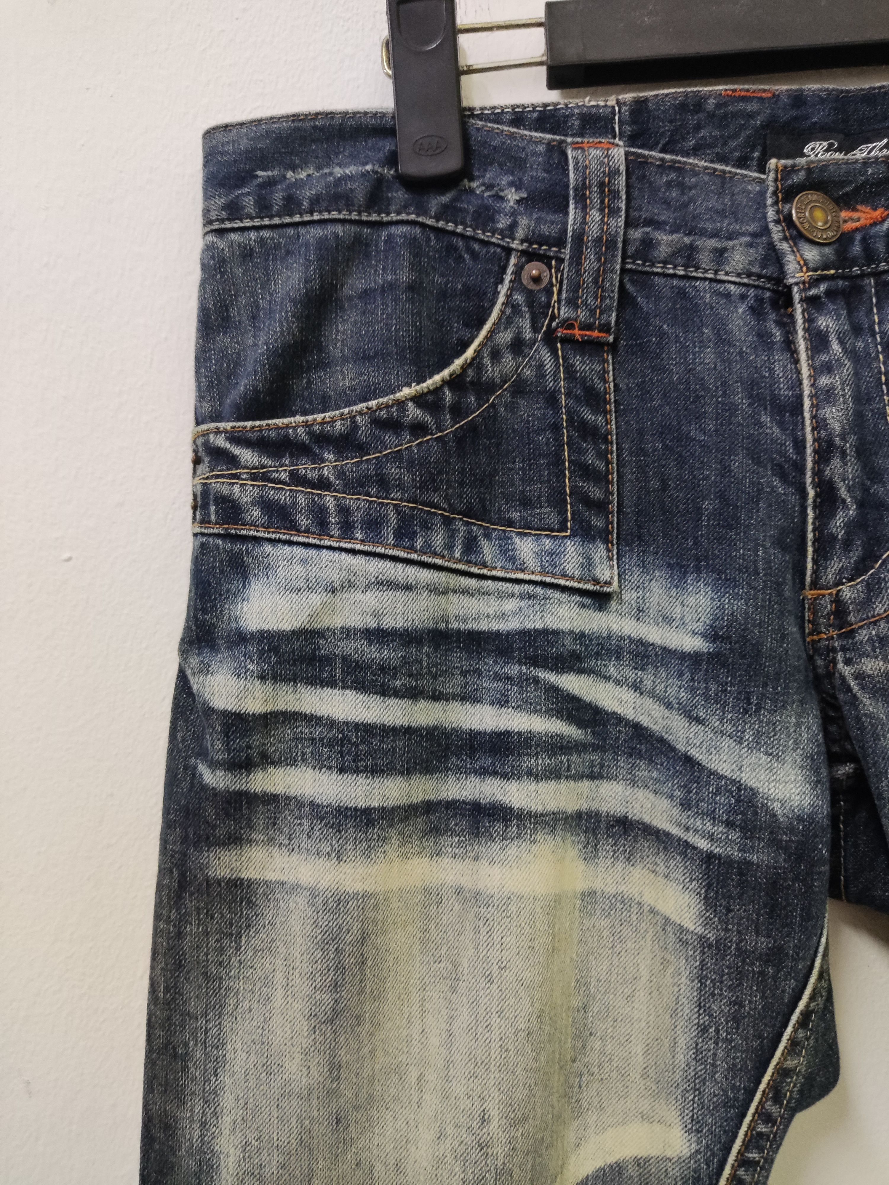 Japanese Brand Root Three Boot Cut Acid Wash Jeans Size US 33 - 6 Thumbnail