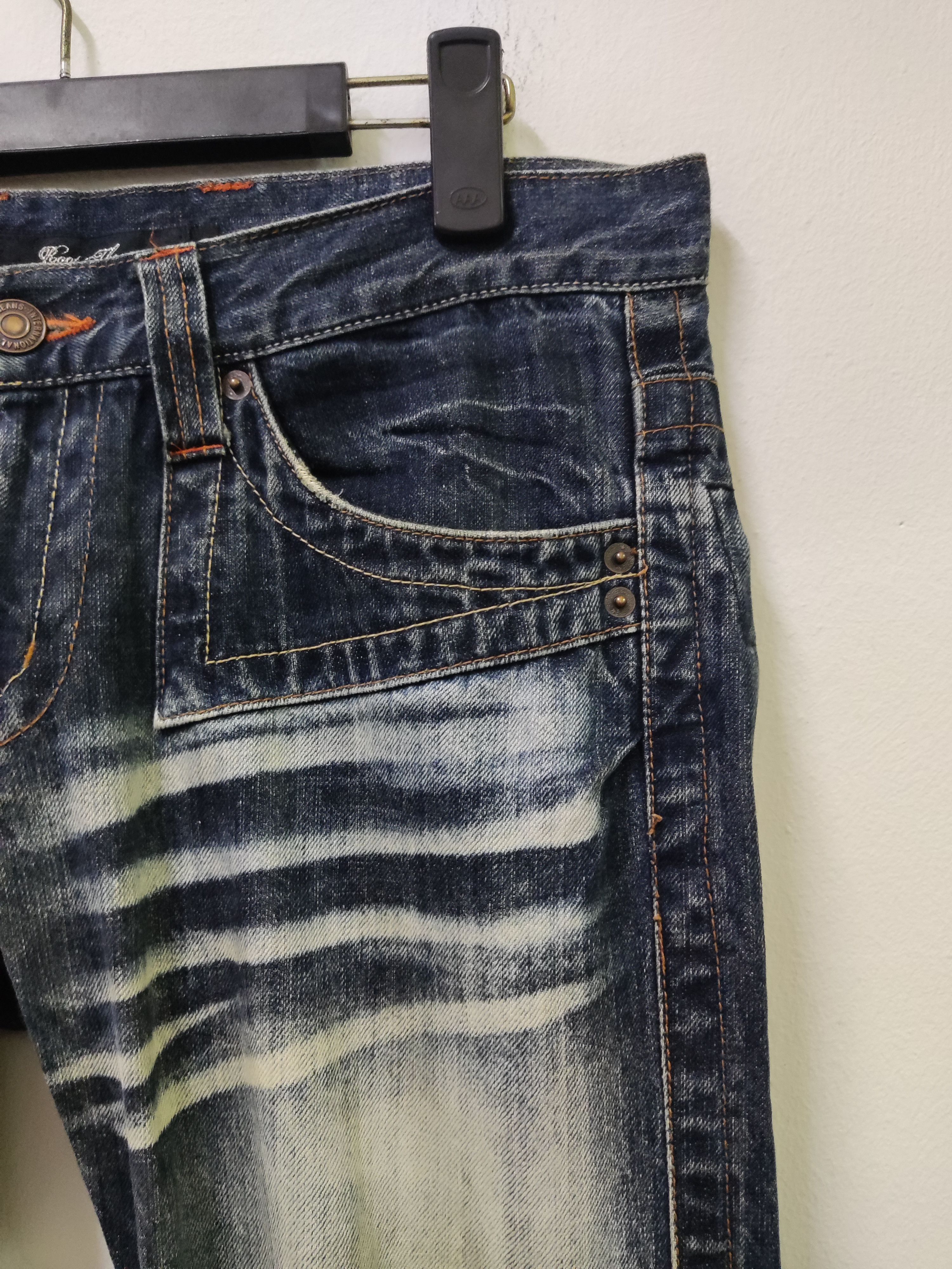 Japanese Brand Root Three Boot Cut Acid Wash Jeans Size US 33 - 5 Thumbnail