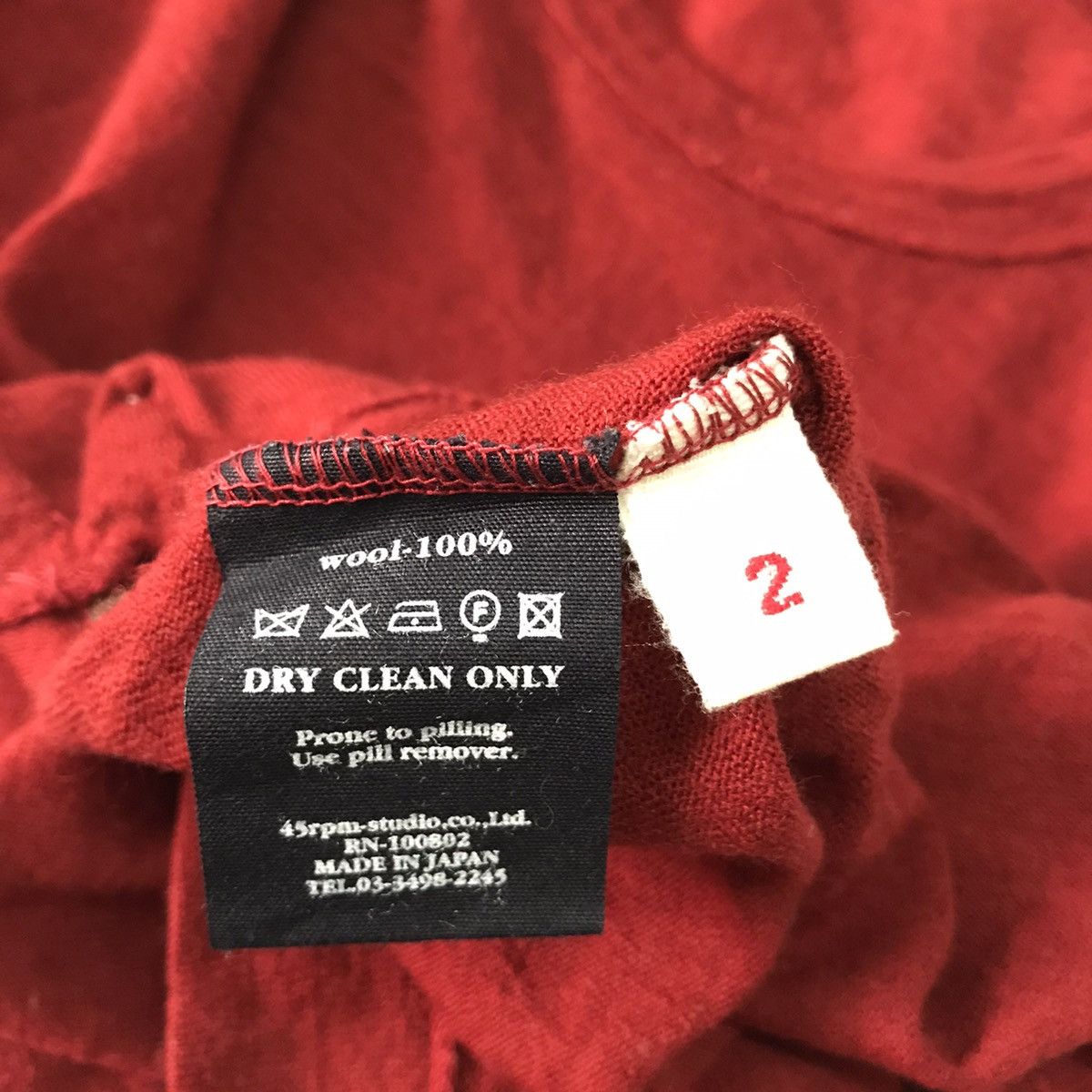 45rpm 💥Steals💥Wool 45rpm Tee Size US XS / EU 42 / 0 - 12 Thumbnail