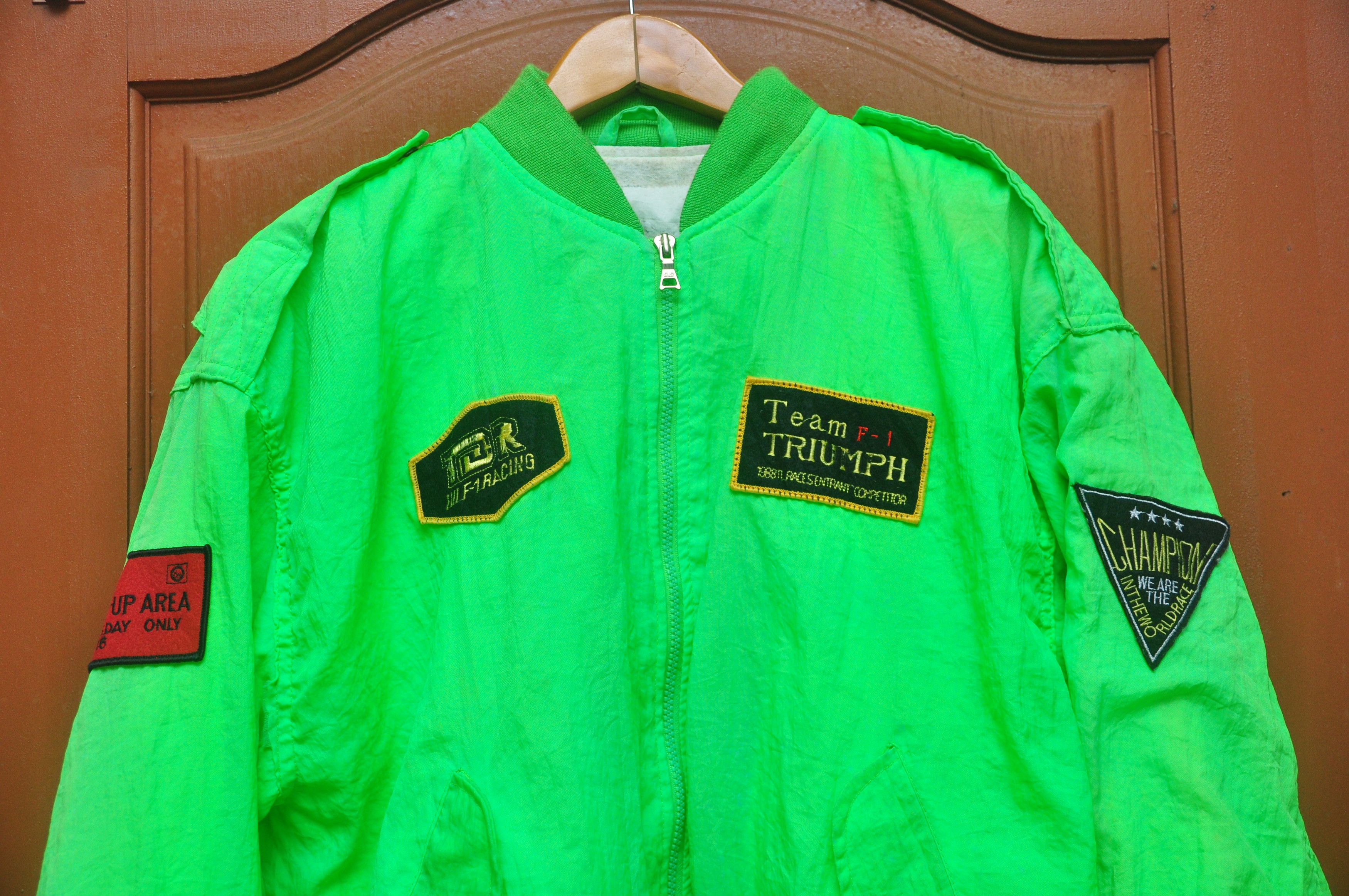 Japanese Brand × Vintage Vintage Triumph Sweater Jacket Team F-1 Travis Scott Style Size US XL / EU 56 / 4 - 3 Thumbnail