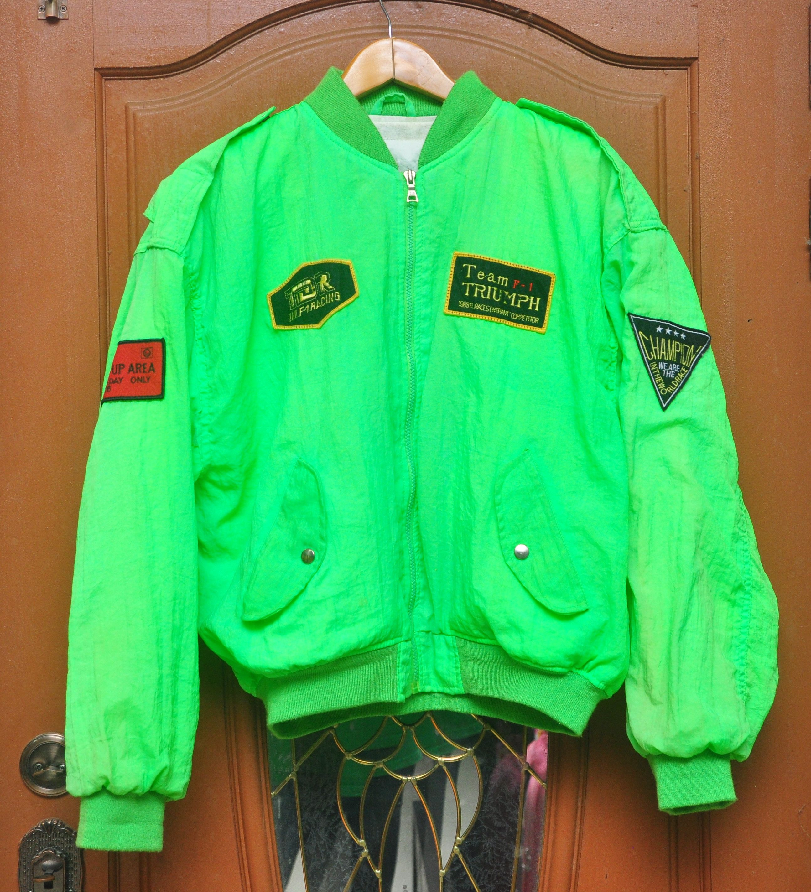 Japanese Brand × Vintage Vintage Triumph Sweater Jacket Team F-1 Travis Scott Style Size US XL / EU 56 / 4 - 1 Thumbnail