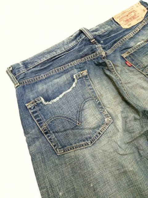 Levi's Vintage Levi's 501 Mud Wash Distressed Jeans 36x30 Size US 36 / EU 52 - 4 Thumbnail