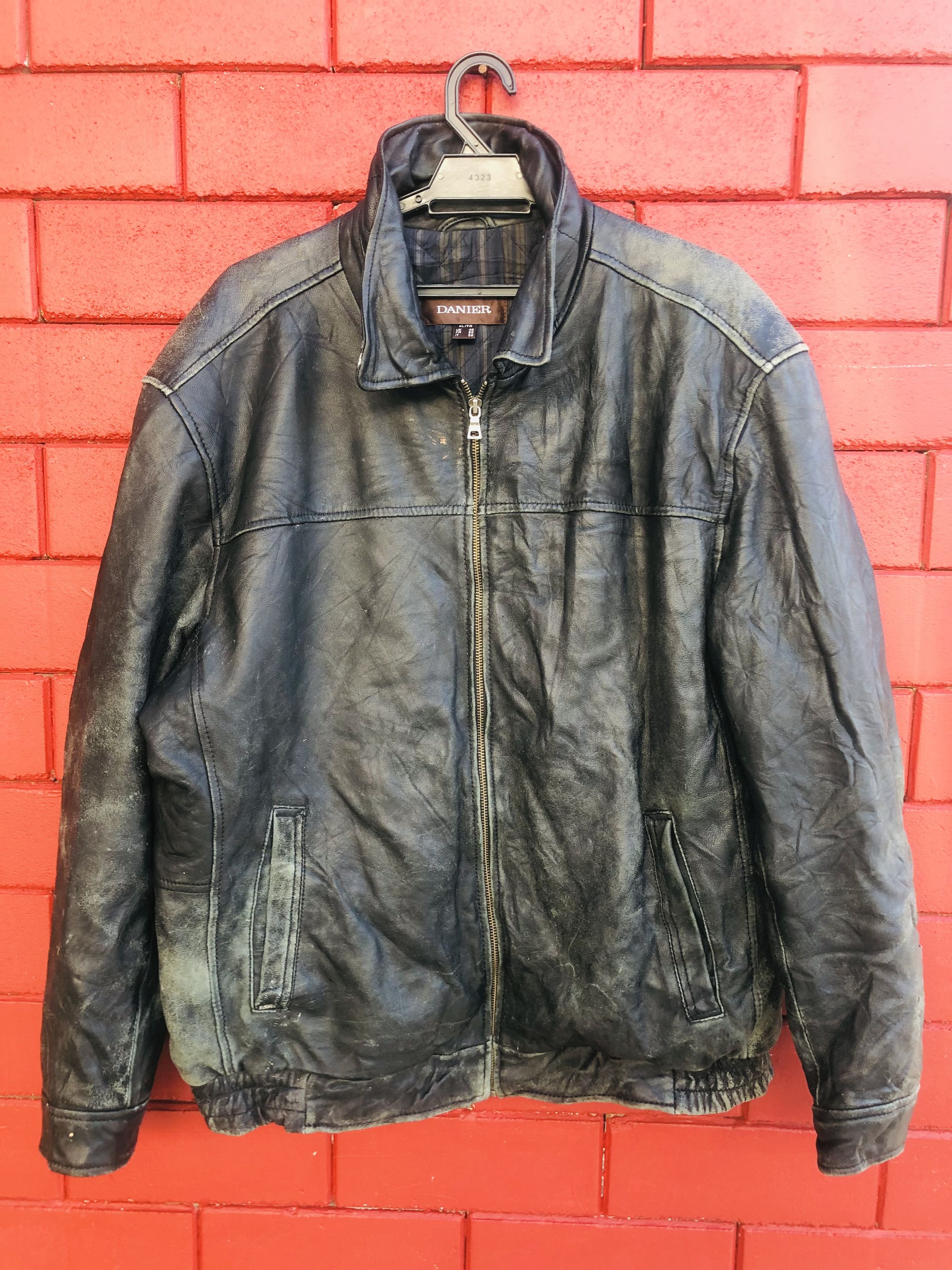 image of Danier Japanese Designed Fashion Leather Jacket in Faded Black, Men's (Size Large)