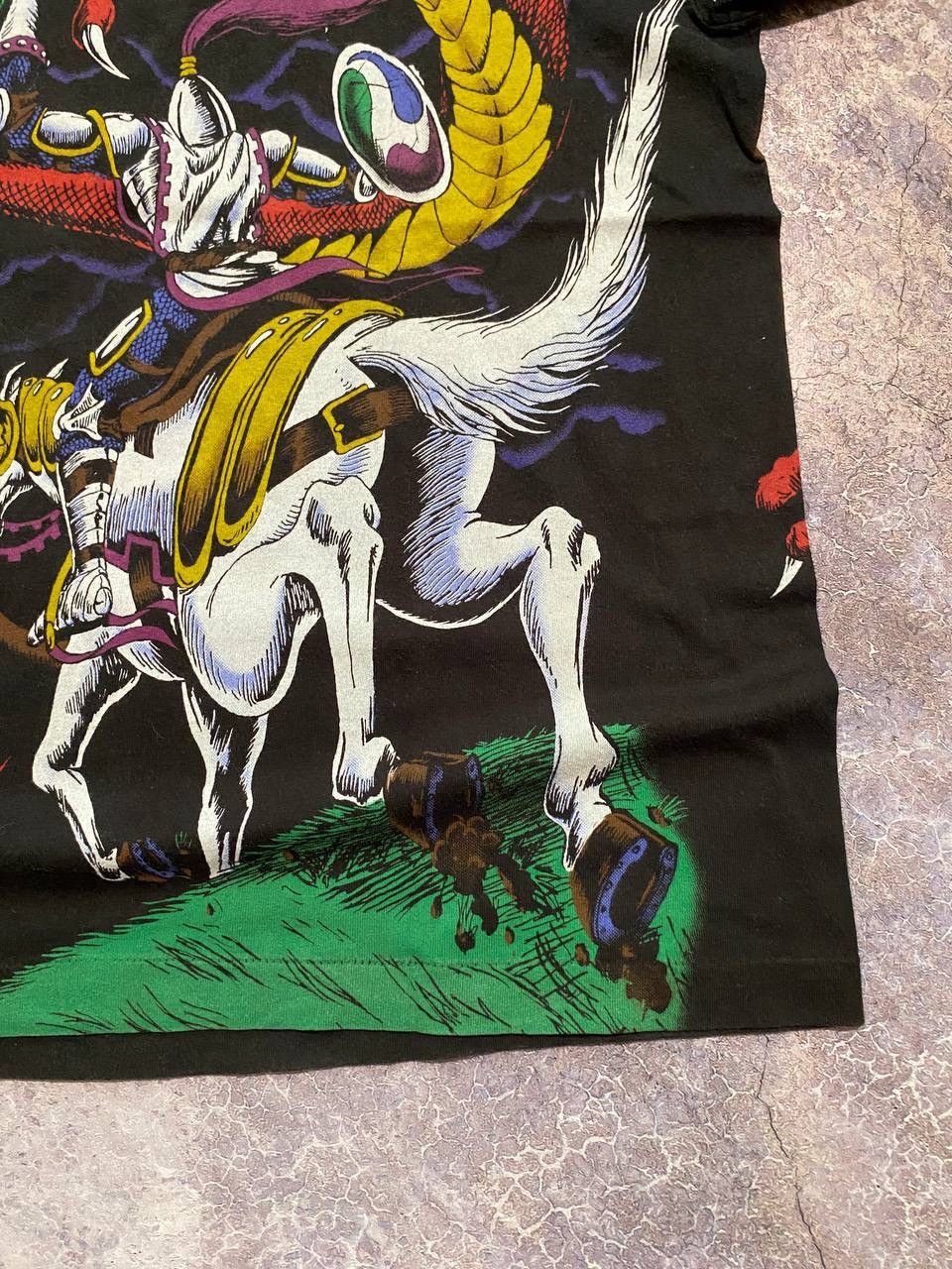 Liquid Blue VINTAGE 1993 LIQUID BLUE DRAGON ALL OVER PRINT T-SHIRT TEE Size US L / EU 52-54 / 3 - 13 Thumbnail