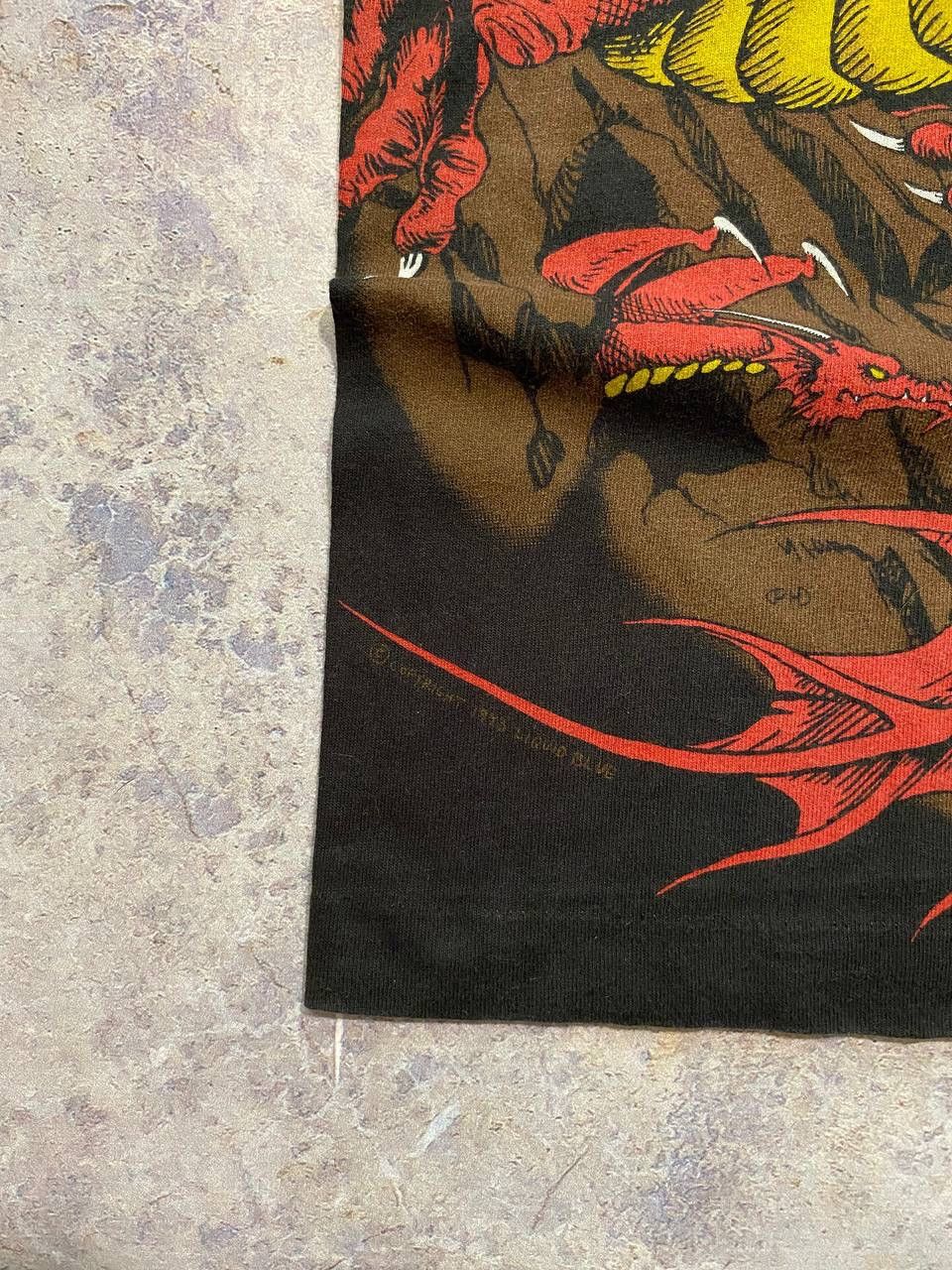Liquid Blue VINTAGE 1993 LIQUID BLUE DRAGON ALL OVER PRINT T-SHIRT TEE Size US L / EU 52-54 / 3 - 3 Thumbnail