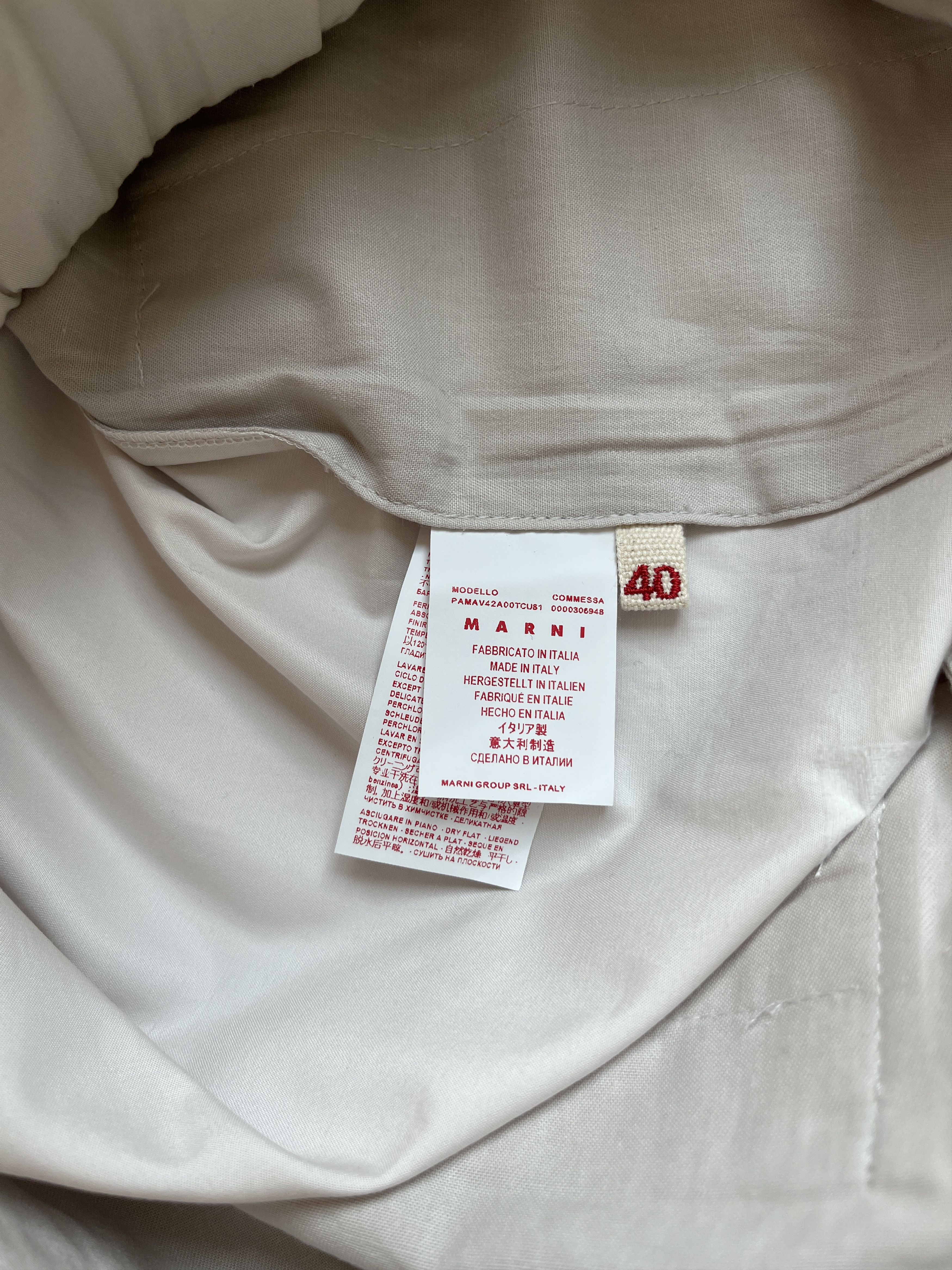 Marni ⚡️QUICK SALE⚡️Marni Ivory Cotton Pants Trousers Size 30" / US 8 / IT 44 - 4 Thumbnail