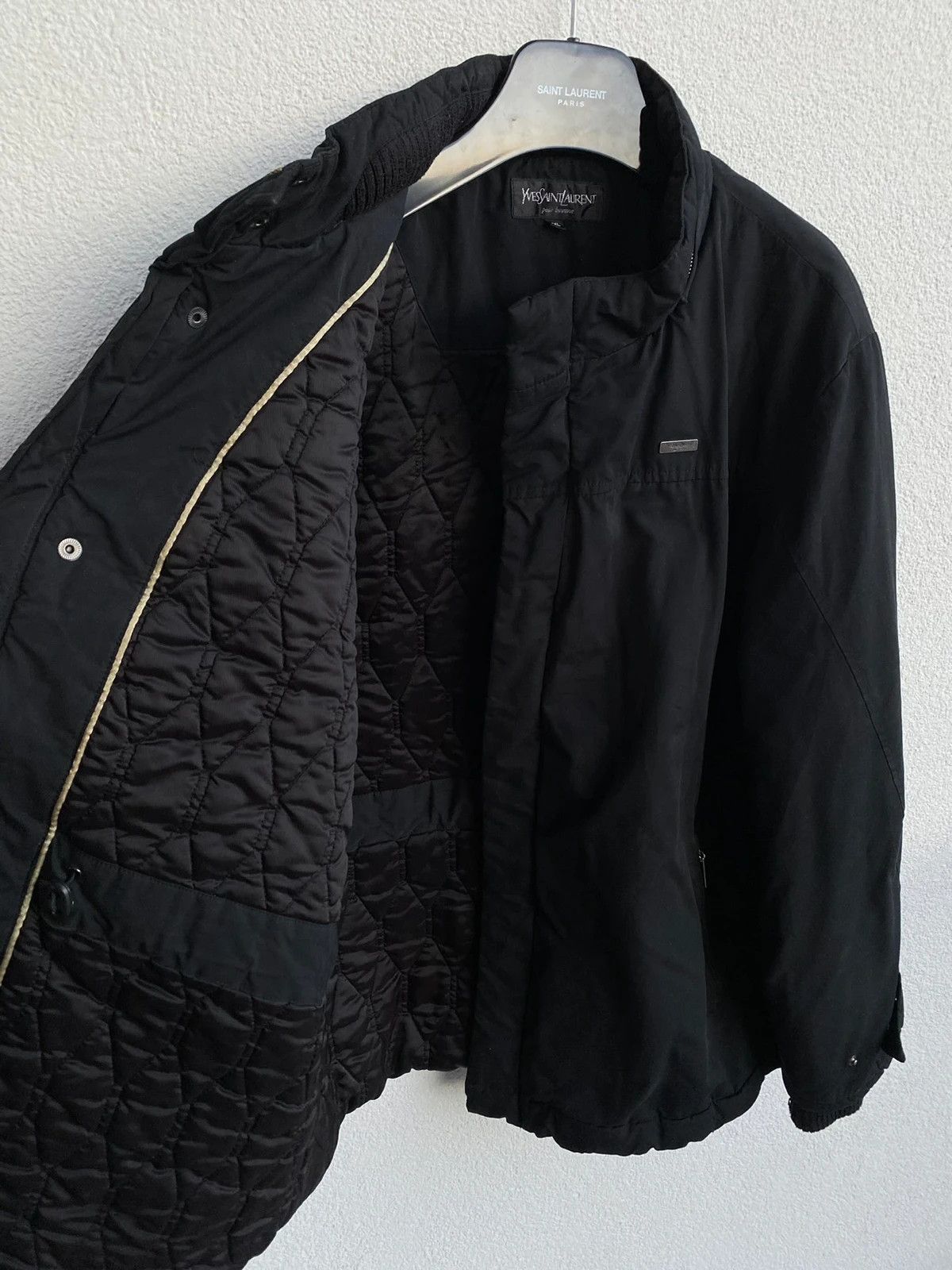 image of YVES Saint Laurent Winter YSL Jacket Parka YSL Jacket in Black, Men's (Size 2XL)