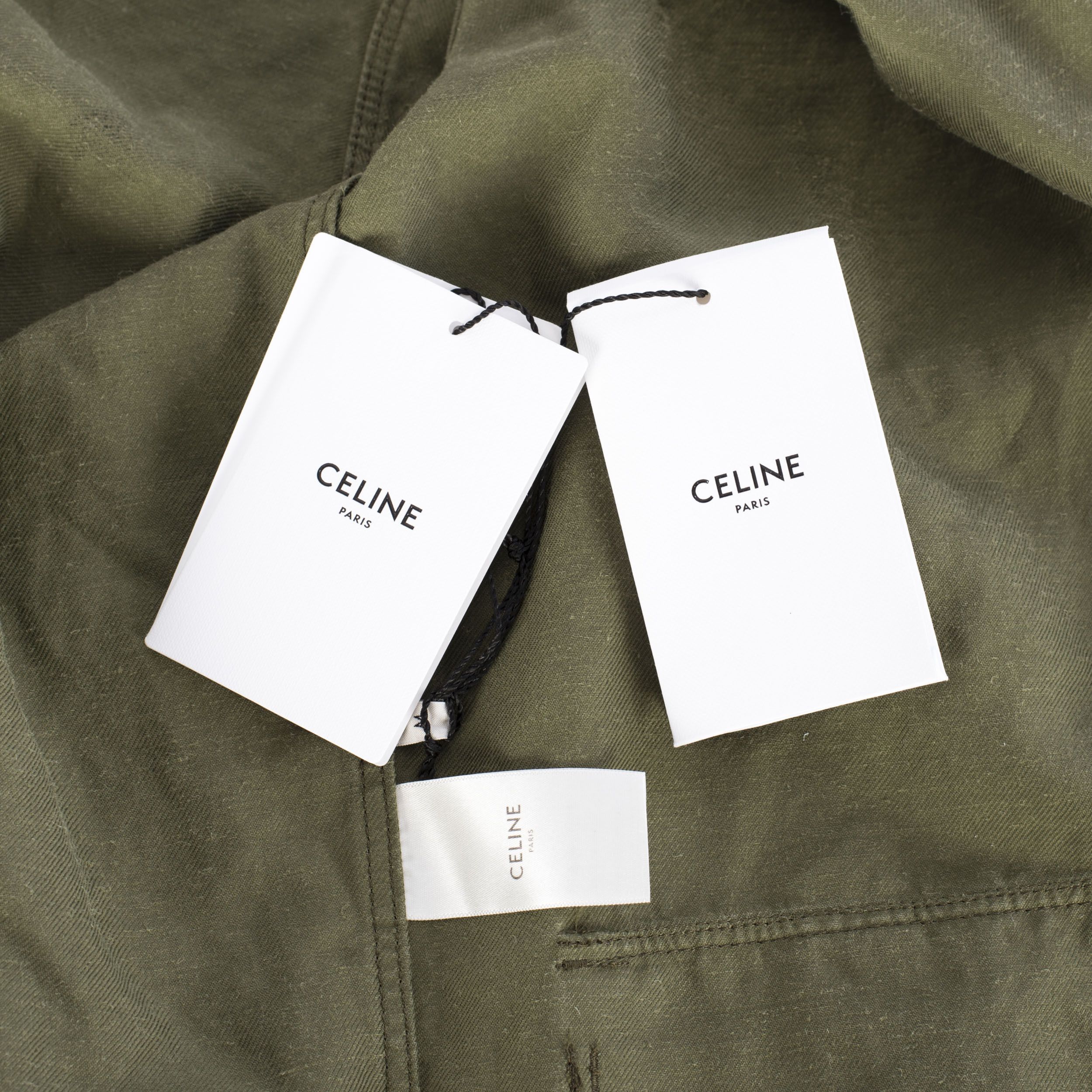 Celine × Hedi Slimane Military Overshirt In Camouflage Printed Cotton & Ramie Size US S / EU 44-46 / 1 - 12 Thumbnail