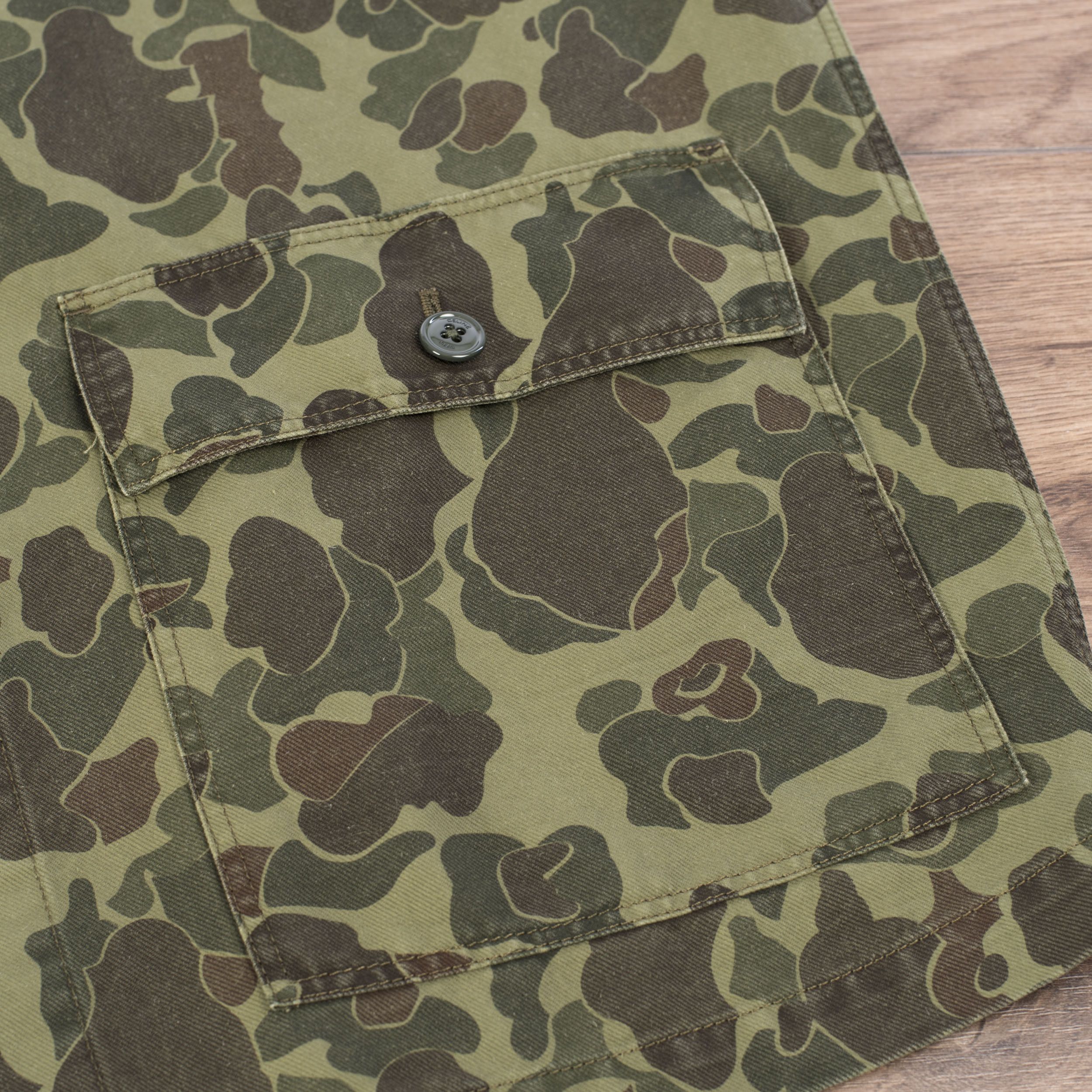 Celine × Hedi Slimane Military Overshirt In Camouflage Printed Cotton & Ramie Size US S / EU 44-46 / 1 - 11 Thumbnail
