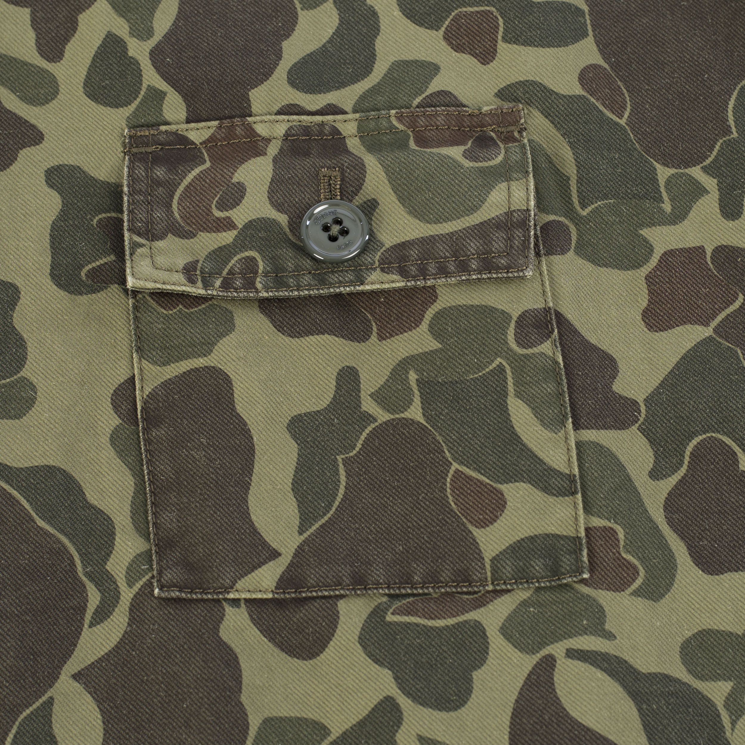 Celine × Hedi Slimane Military Overshirt In Camouflage Printed Cotton & Ramie Size US S / EU 44-46 / 1 - 10 Thumbnail