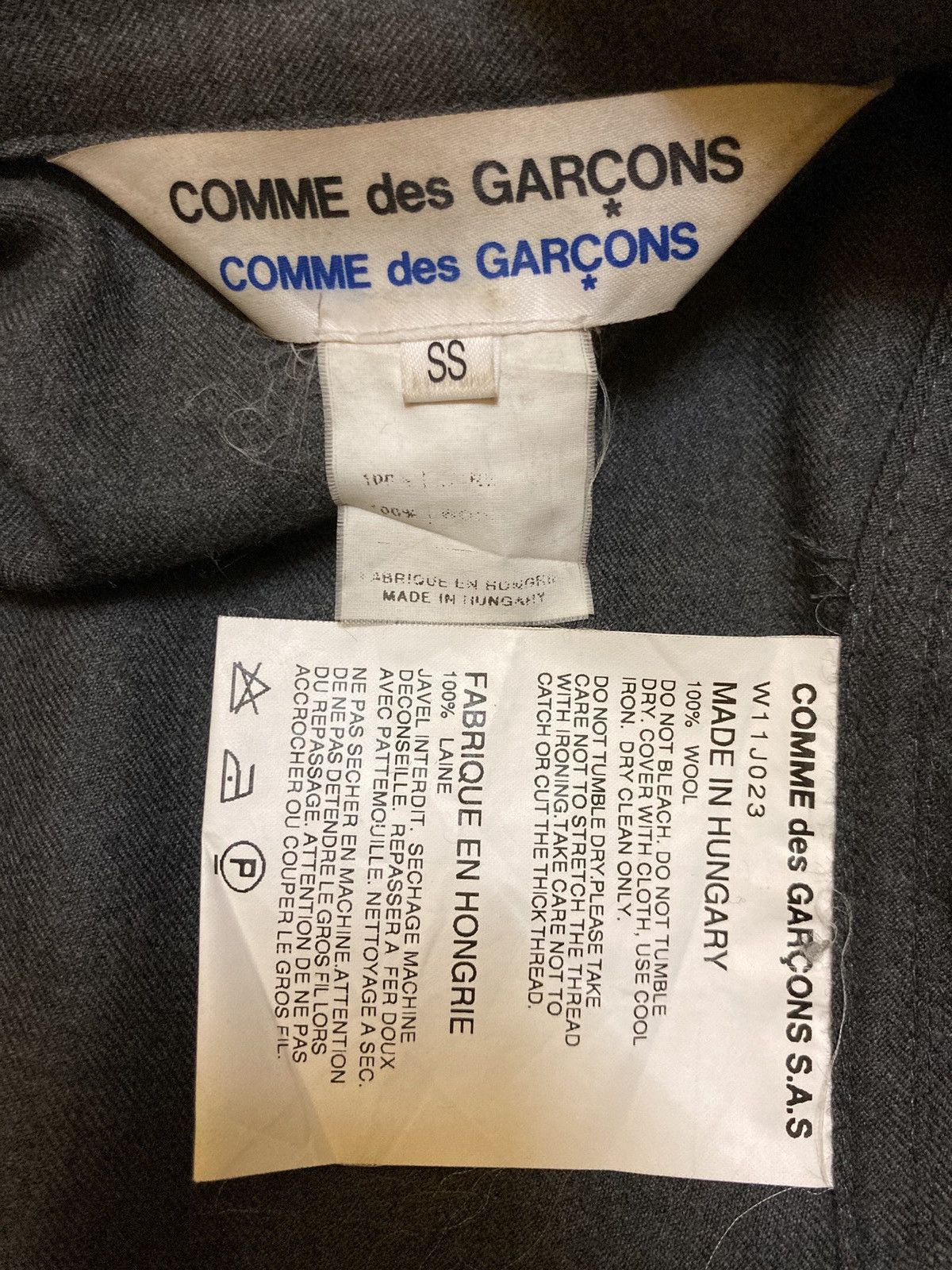 COMME DES GARCON BLAZER JACKET