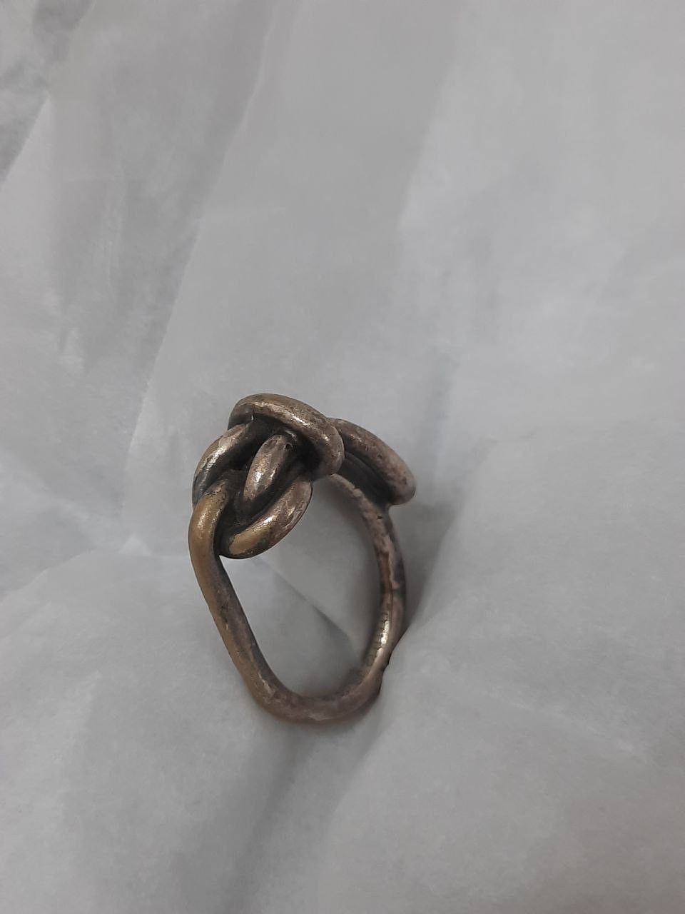 Maison Margiela Silver Twisted Knot Ring Size ONE SIZE - 4 Thumbnail
