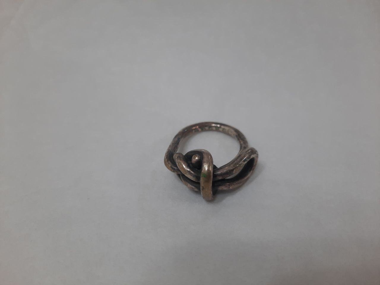 Maison Margiela Silver Twisted Knot Ring Size ONE SIZE - 2 Thumbnail