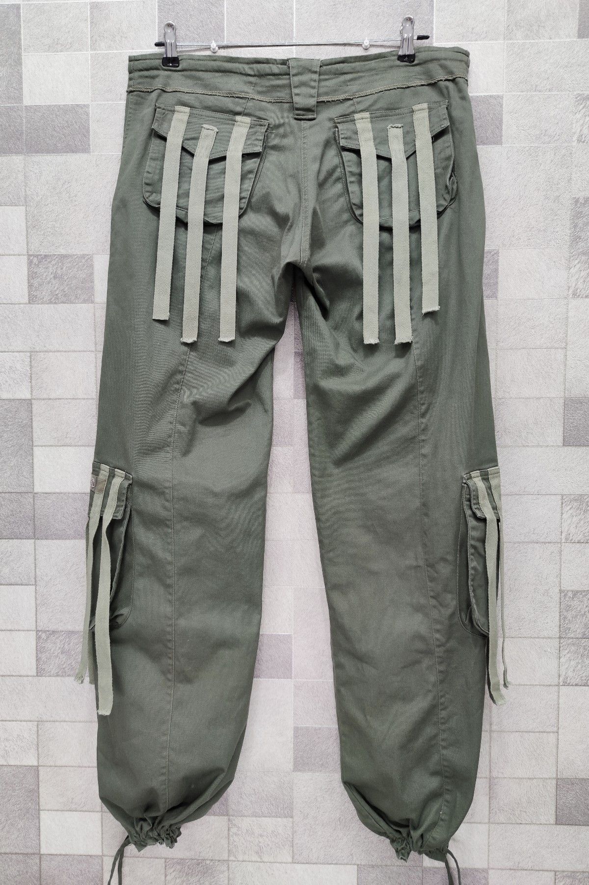 Tabasco RARE! TOBBACO Bondage Laced Drawstring Stretchy Cargo Pant Size US 34 / EU 50 - 3 Thumbnail